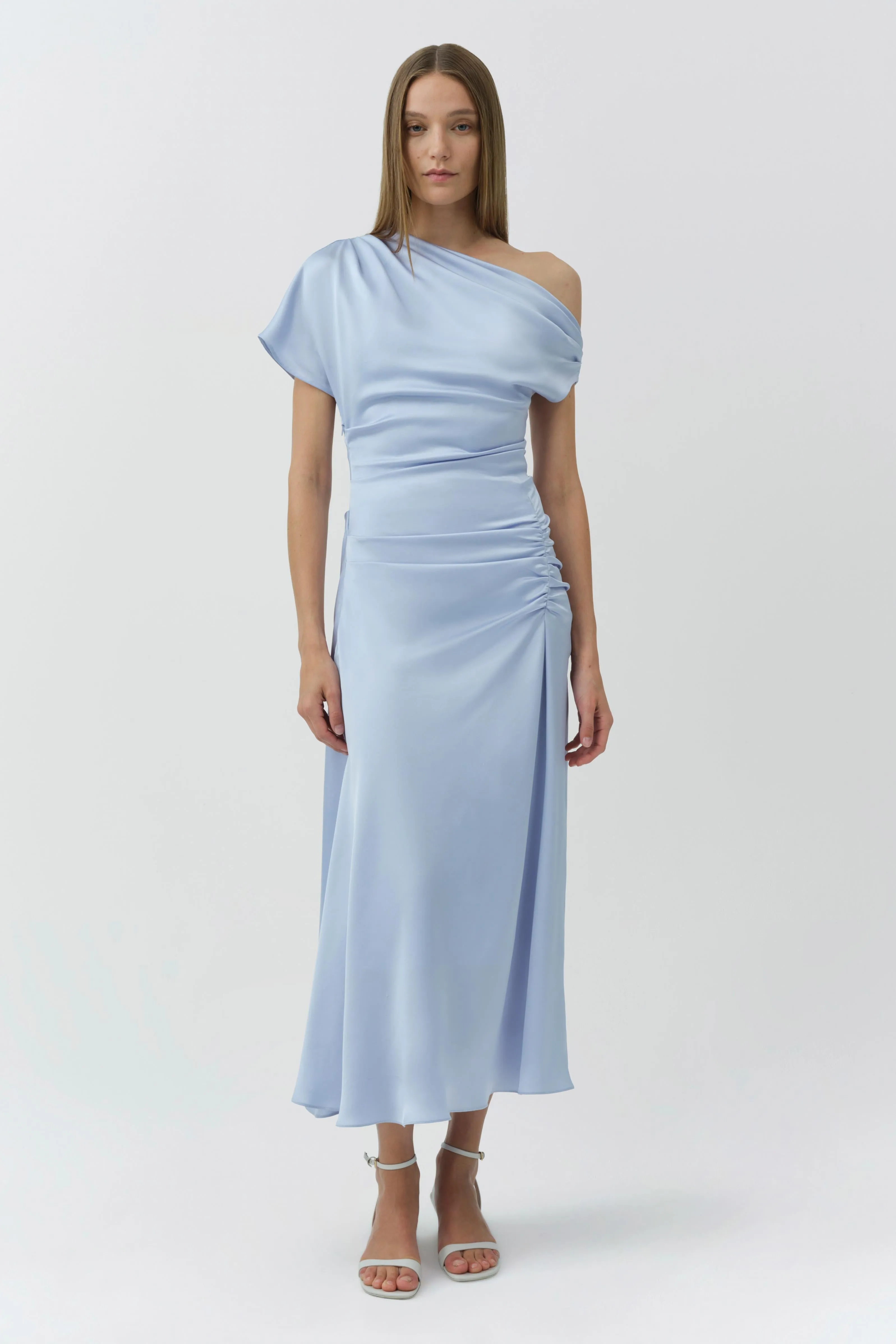 Joanna Off Shoulder Satin Midi Dress sold by Simkhai product image thumbnail 2