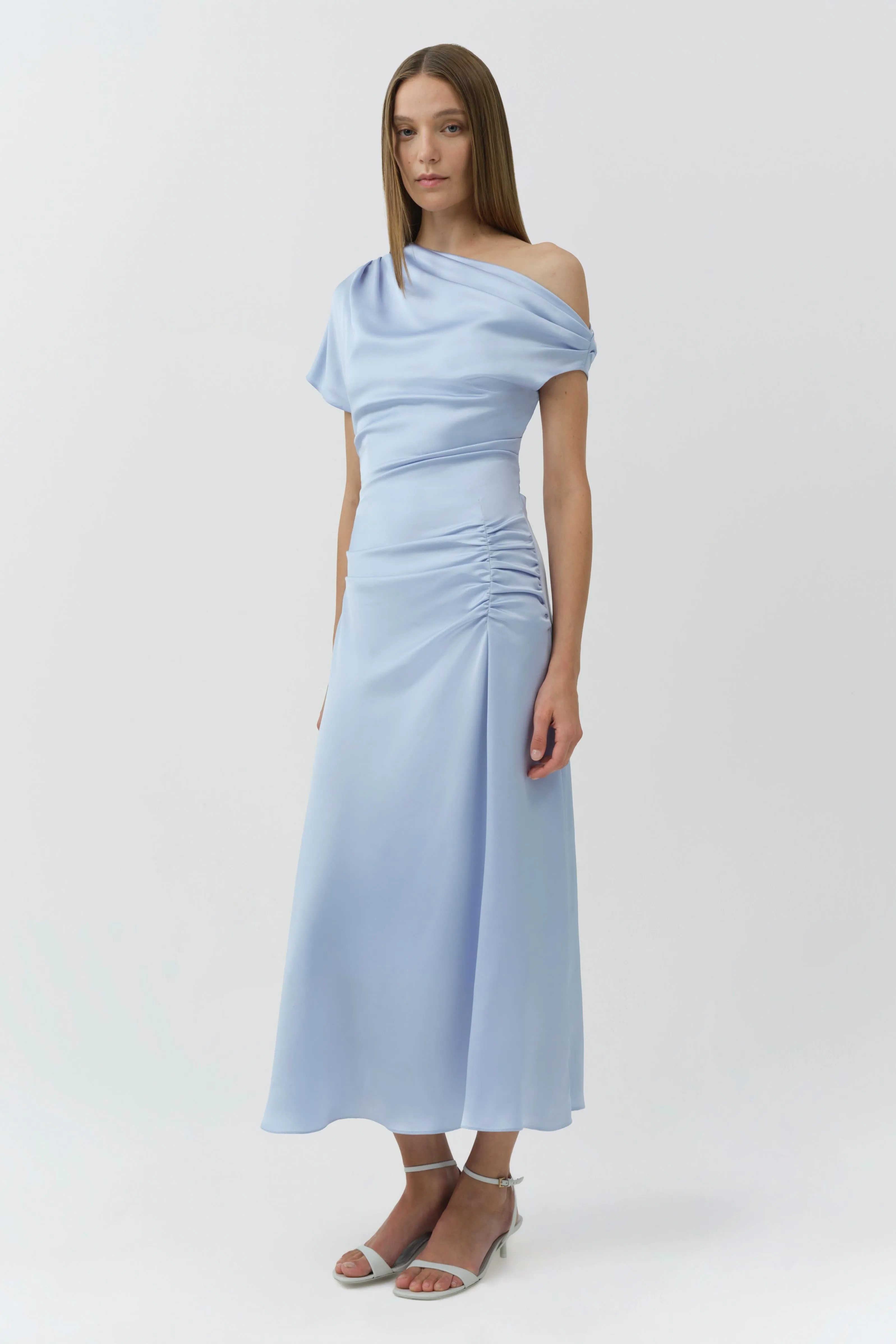 Joanna Off Shoulder Satin Midi Dress sold by Simkhai product image thumbnail 4