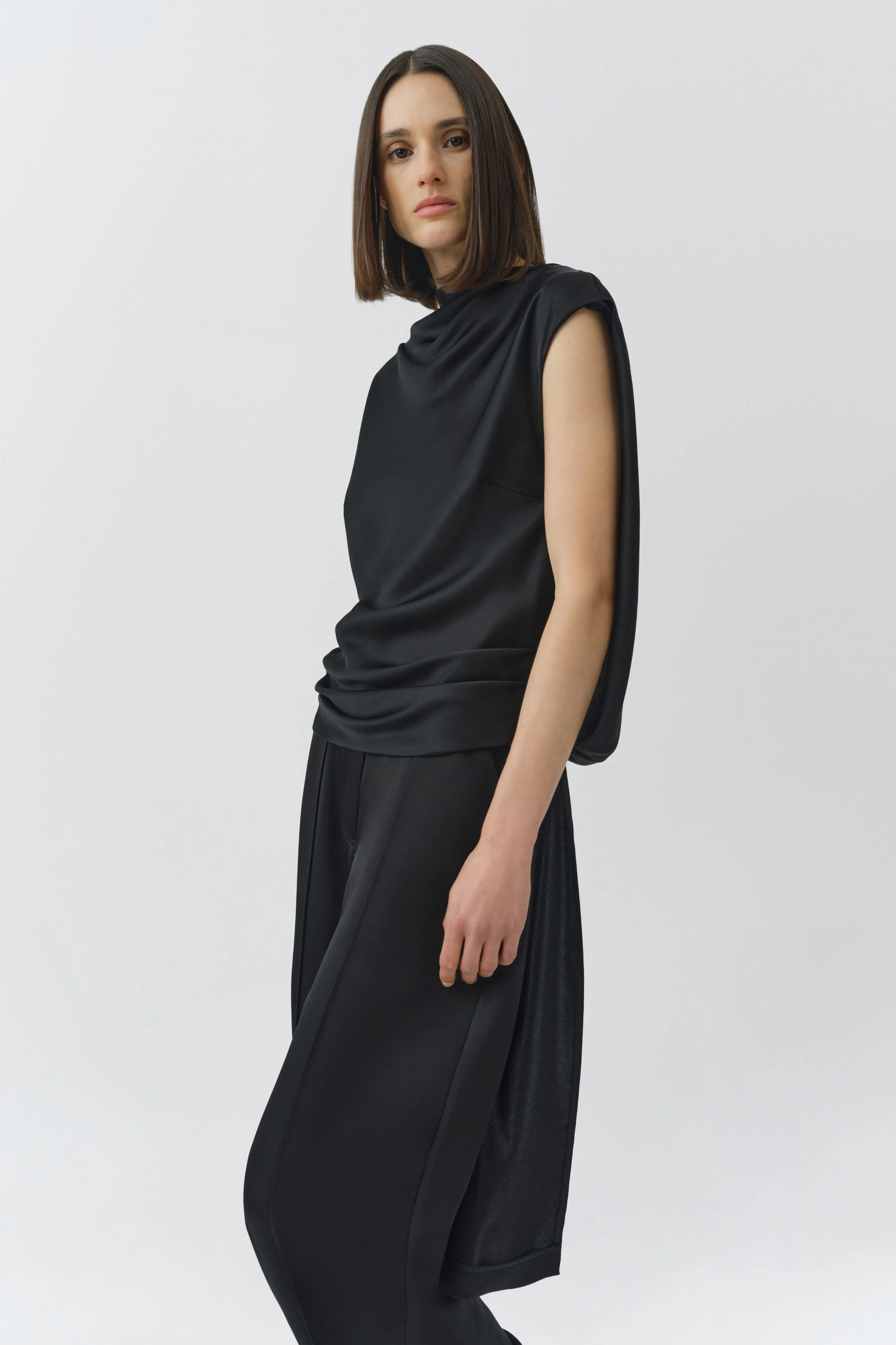 Bella Satin Cape Top sold by Simkhai product image thumbnail 4