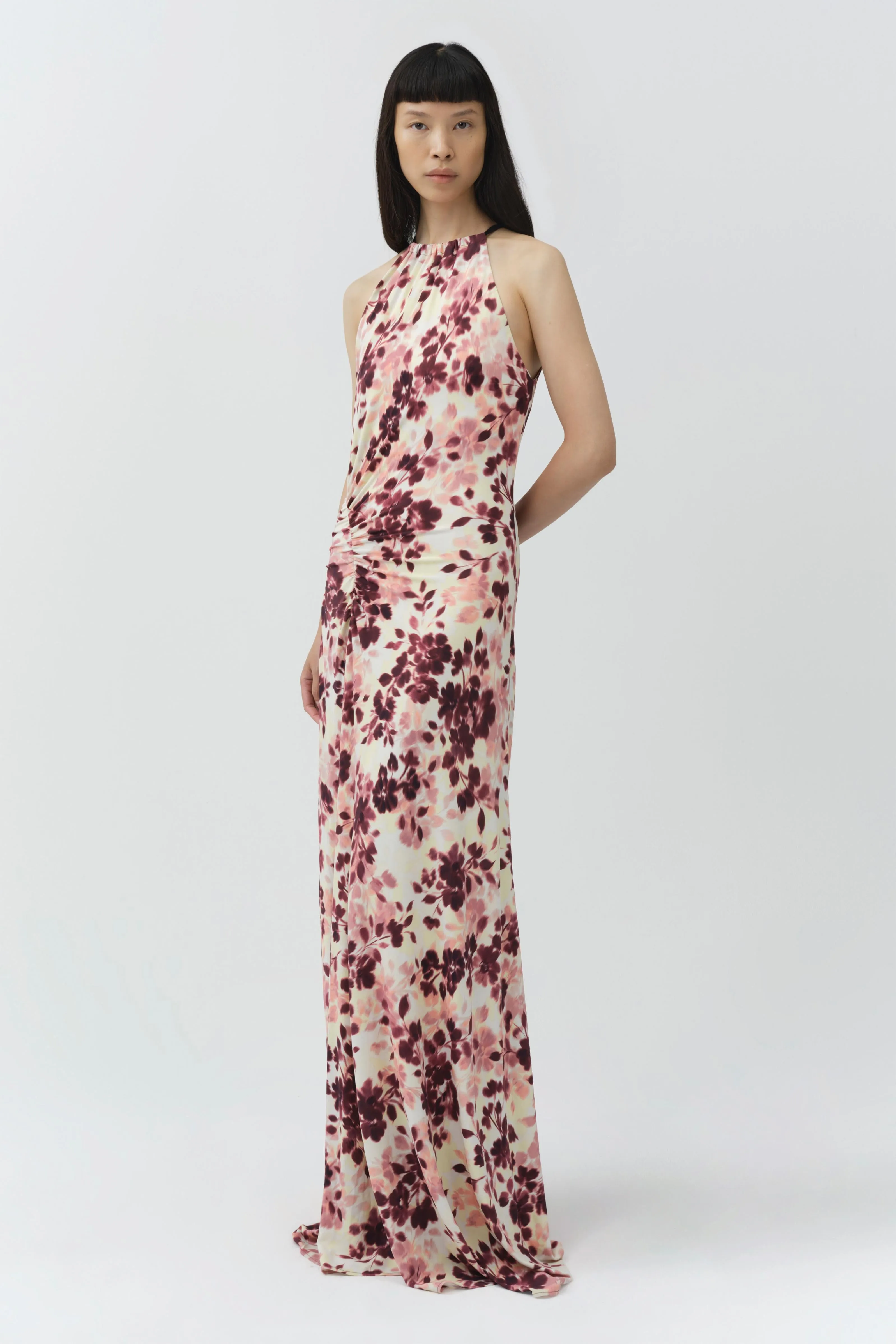Cerin Draped Jersey Halter Maxi Dress sold by Simkhai product image thumbnail 4