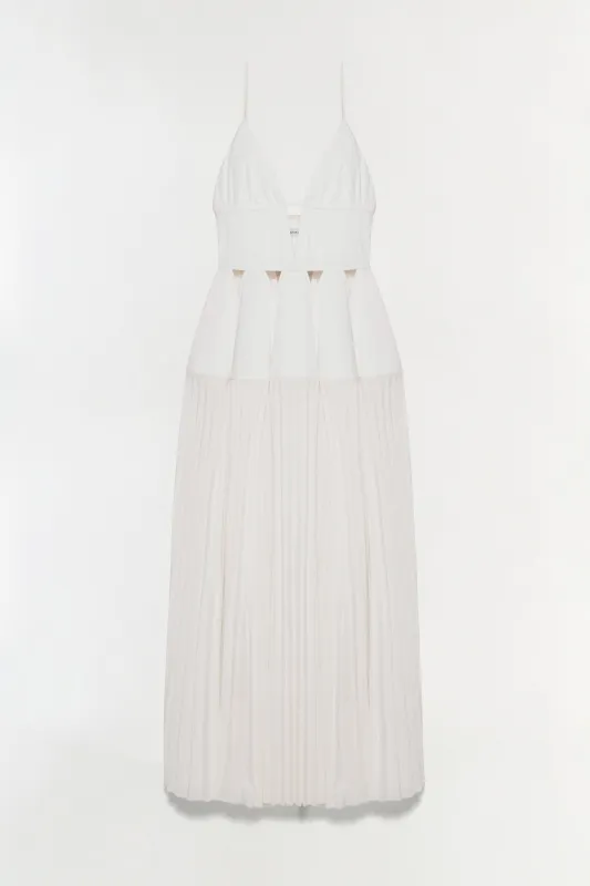 Selene Pleated Cotton Gown made by Simkhai