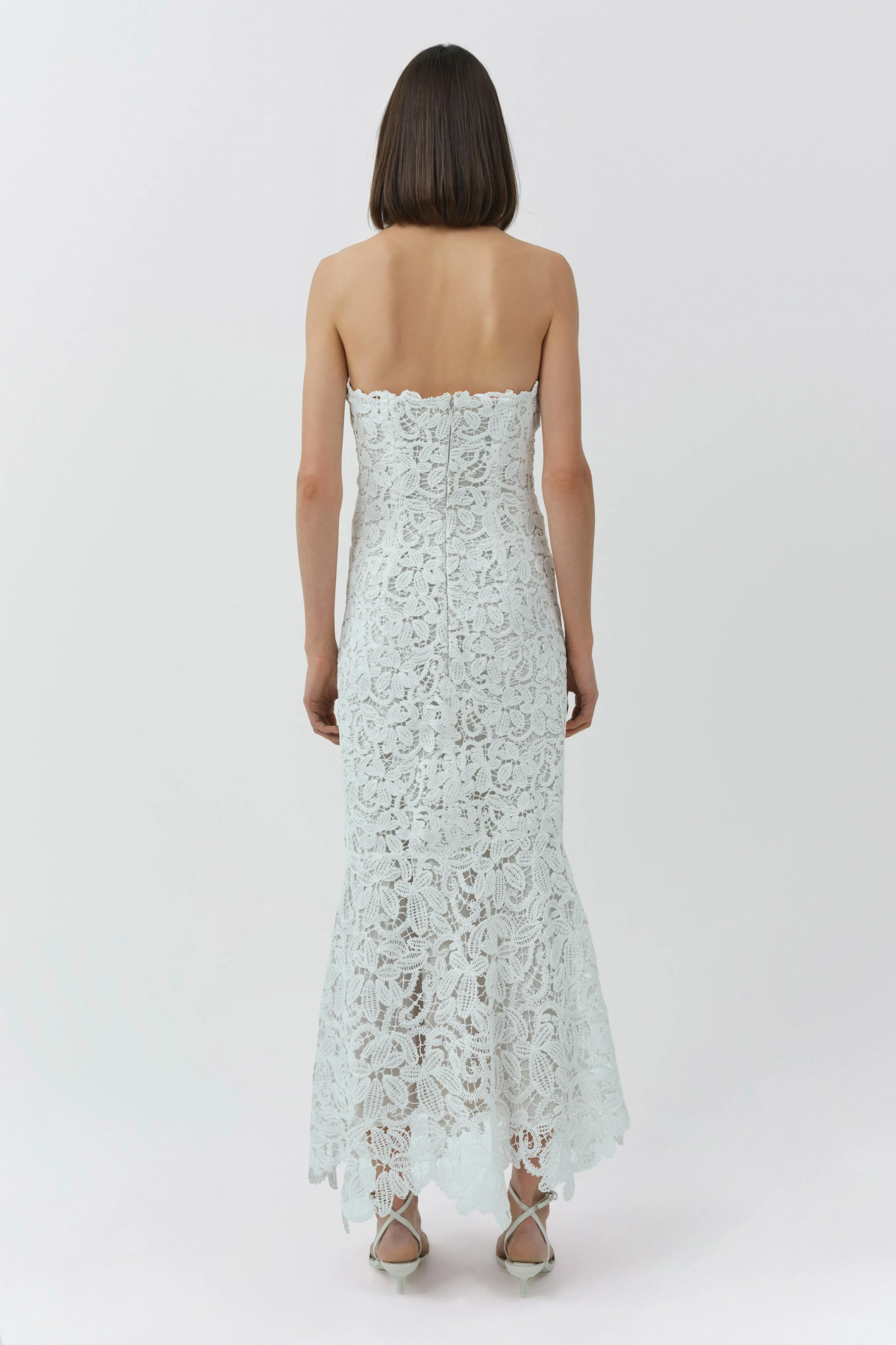 Sera Floral Raffia Bustier Midi Dress sold by Simkhai product image thumbnail 5
