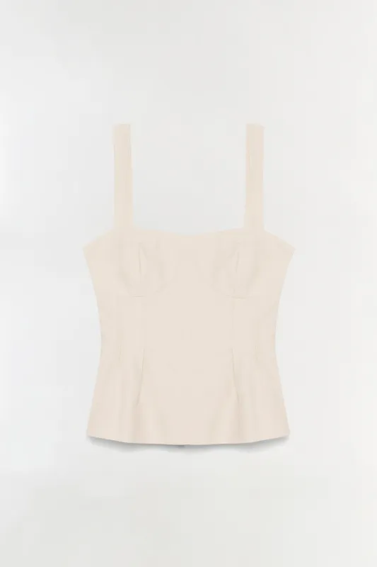 April Cotton Faille Bustier Top made by Simkhai