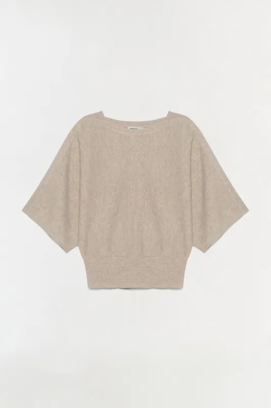 Shai Cashmere Dolman Boxy Tee made by Simkhai