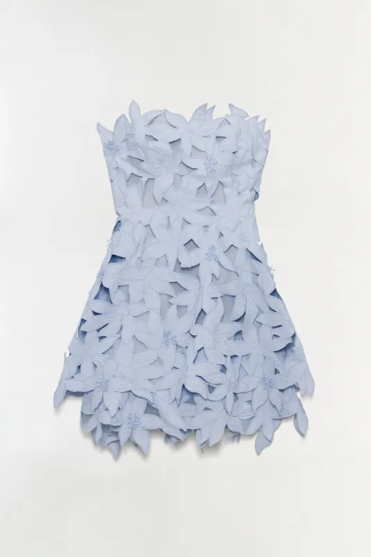 Miri Embroidered Cotton Bustier Mini Dress made by Simkhai