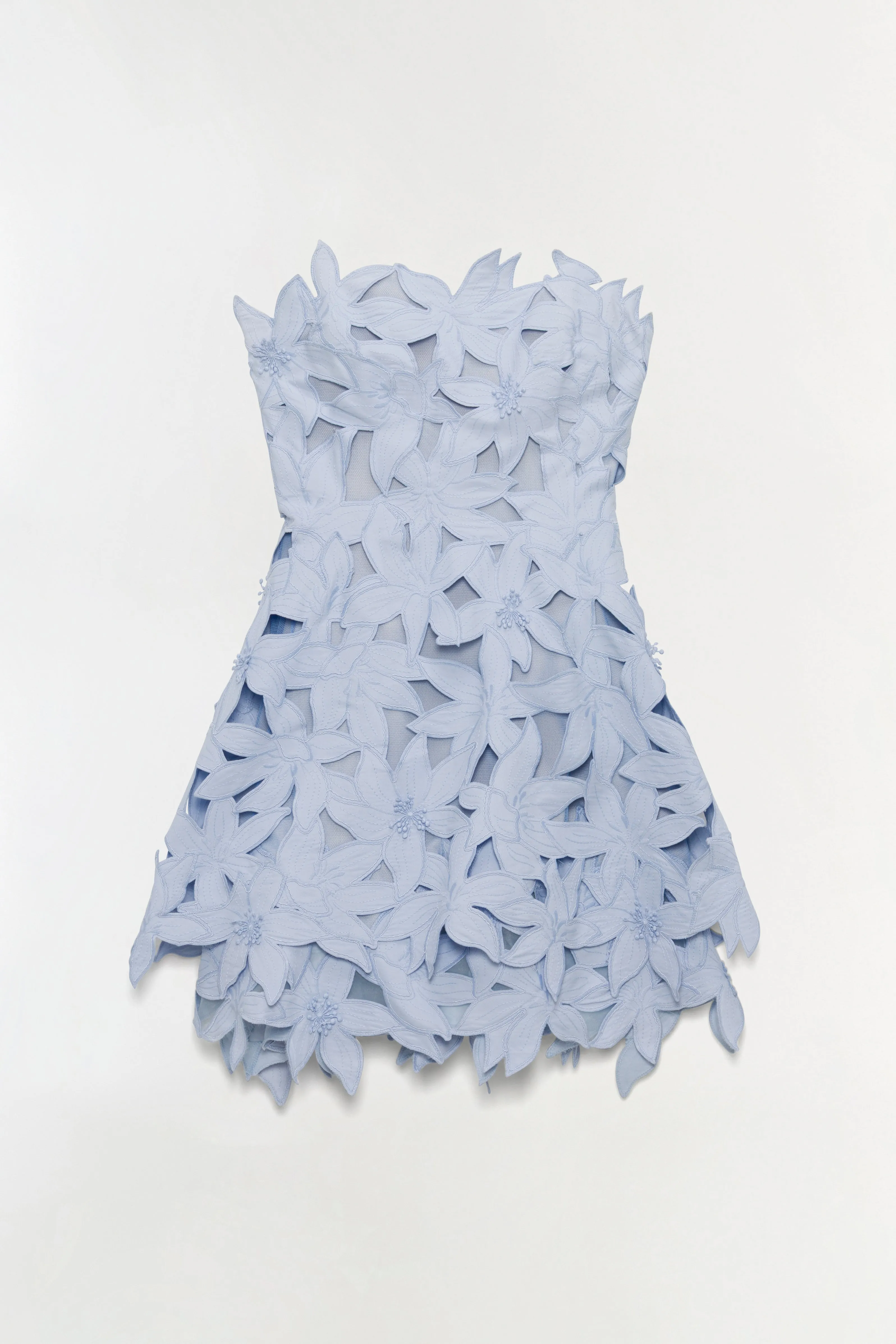 Miri Embroidered Cotton Bustier Mini Dress sold by Simkhai