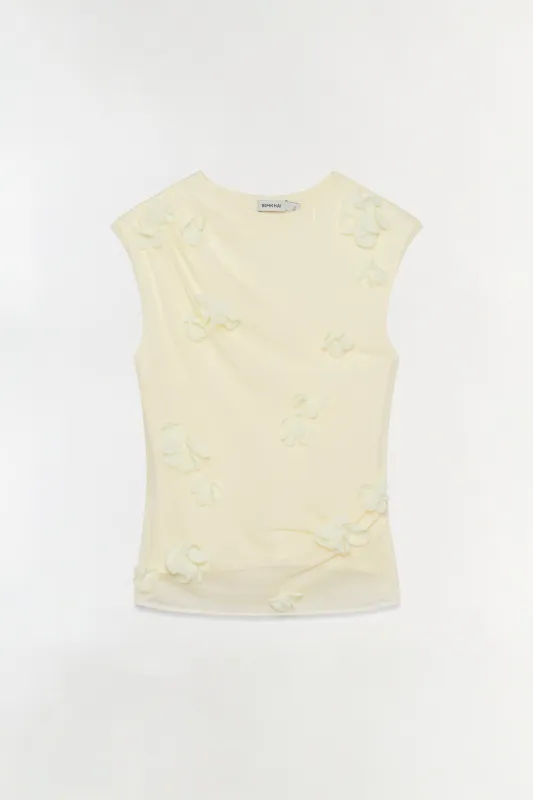 Tessa Floral Applique Top made by Simkhai