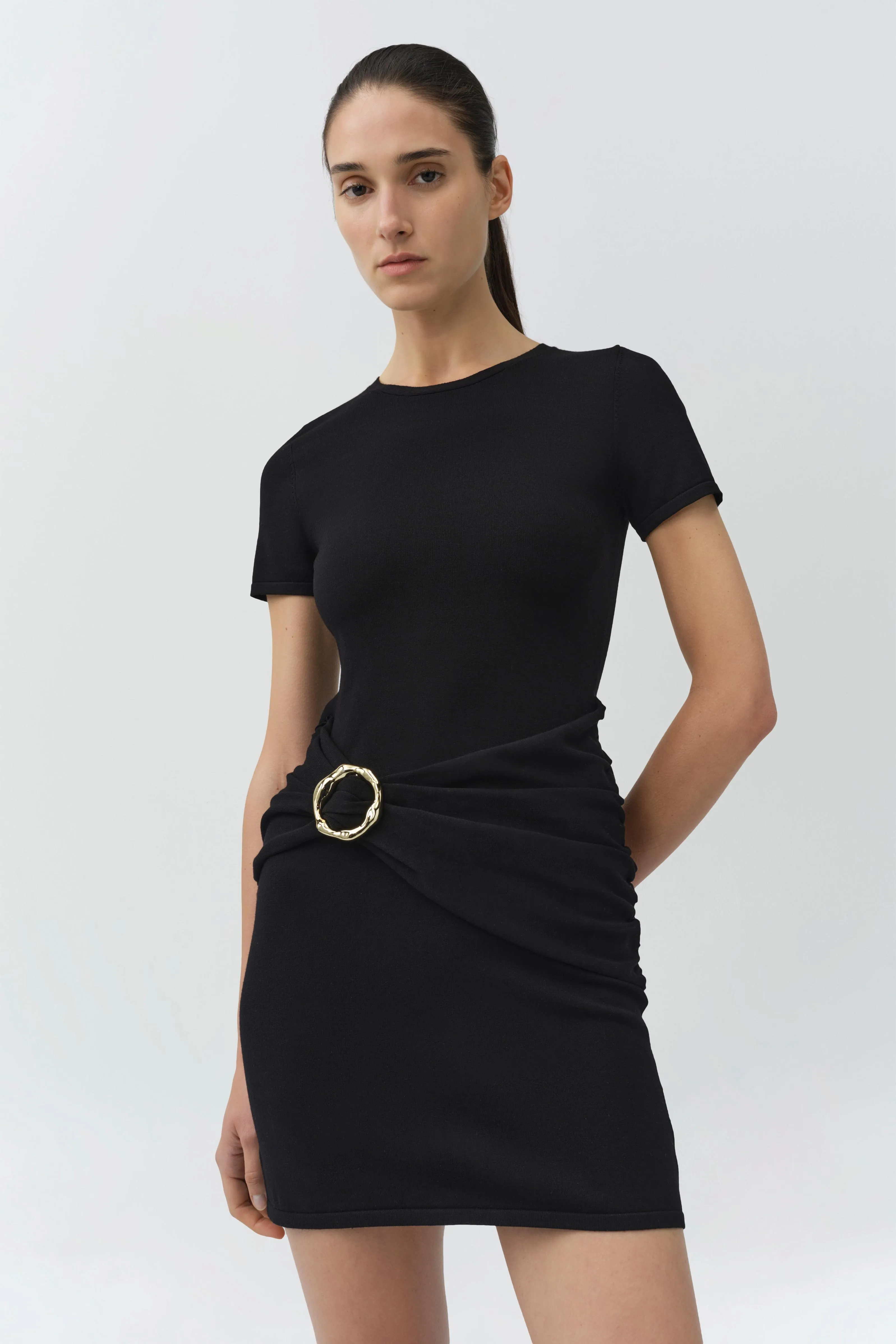 Leni Draped Knit Mini Dress sold by Simkhai product image thumbnail 3