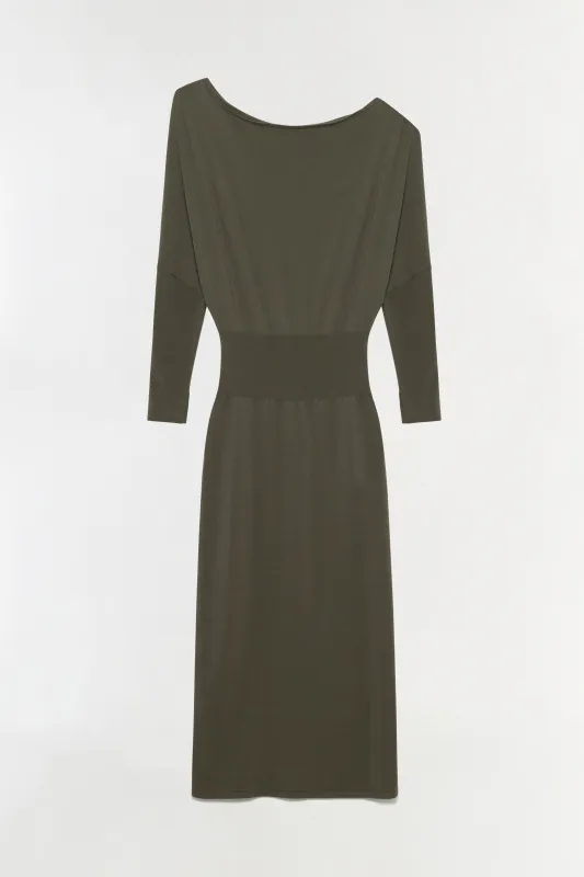 Janese Off Shoulder Knit Midi Dress made by Simkhai
