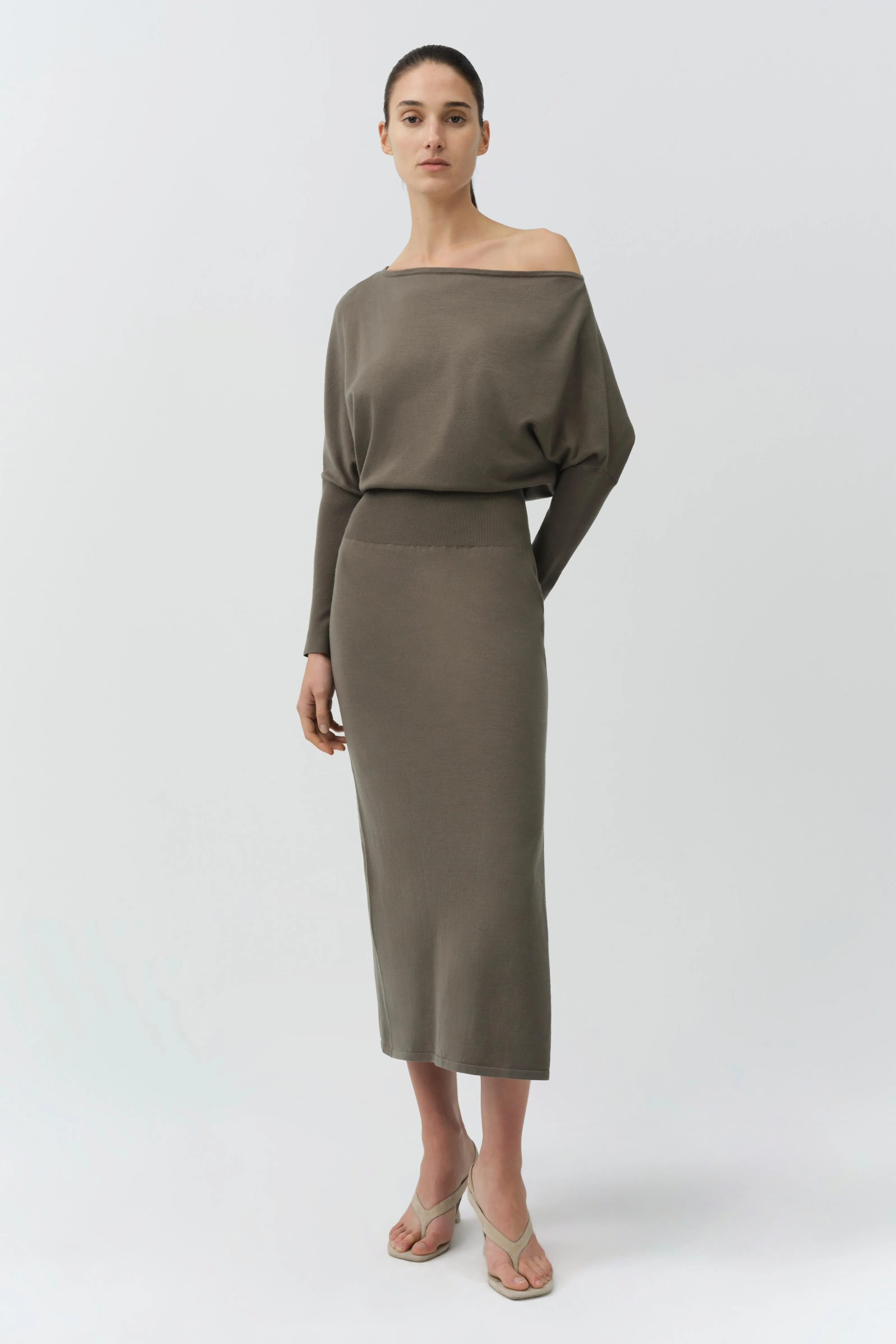 Janese Off Shoulder Knit Midi Dress sold by Simkhai product image thumbnail 2