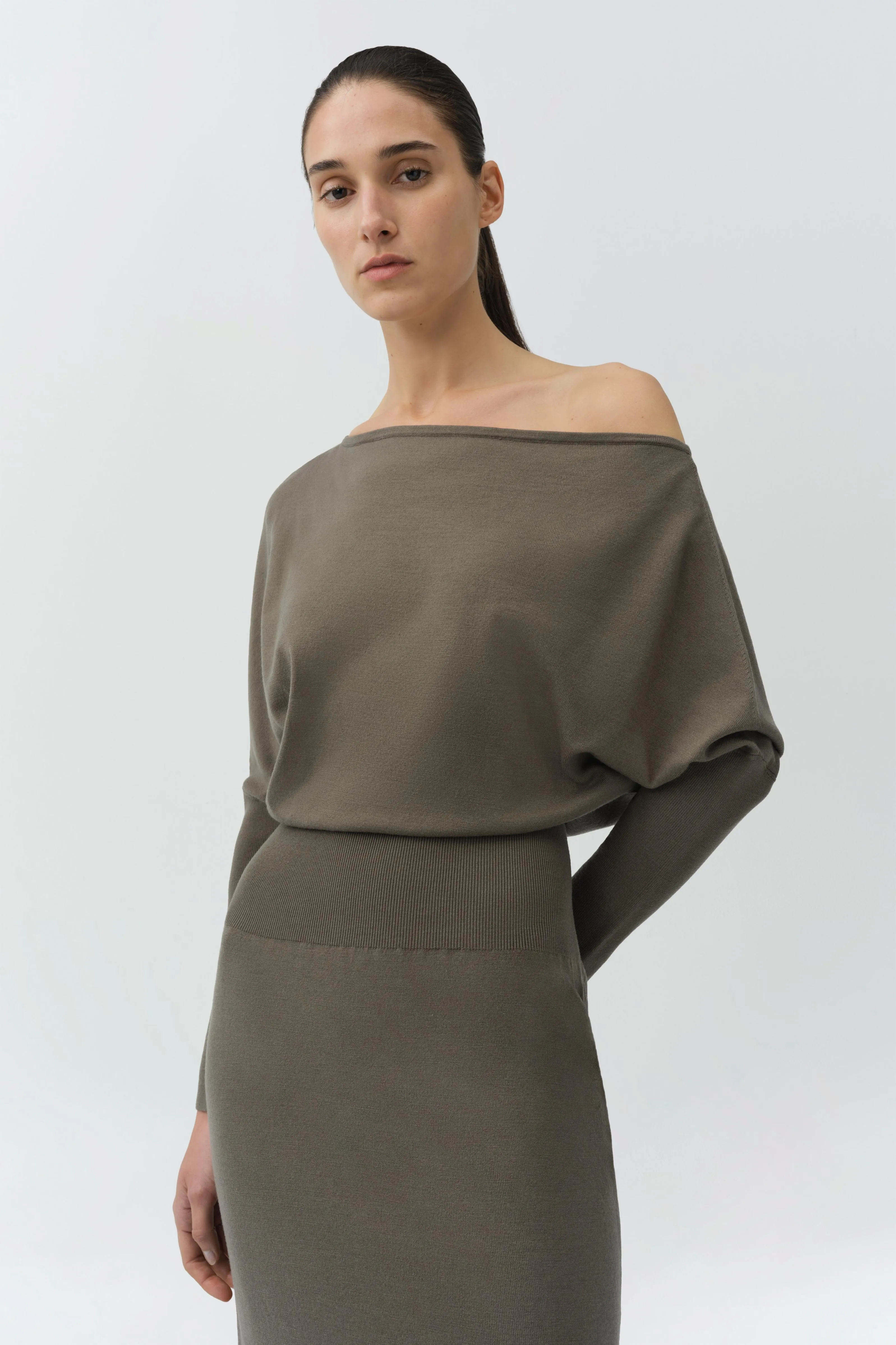 Janese Off Shoulder Knit Midi Dress sold by Simkhai product image thumbnail 3