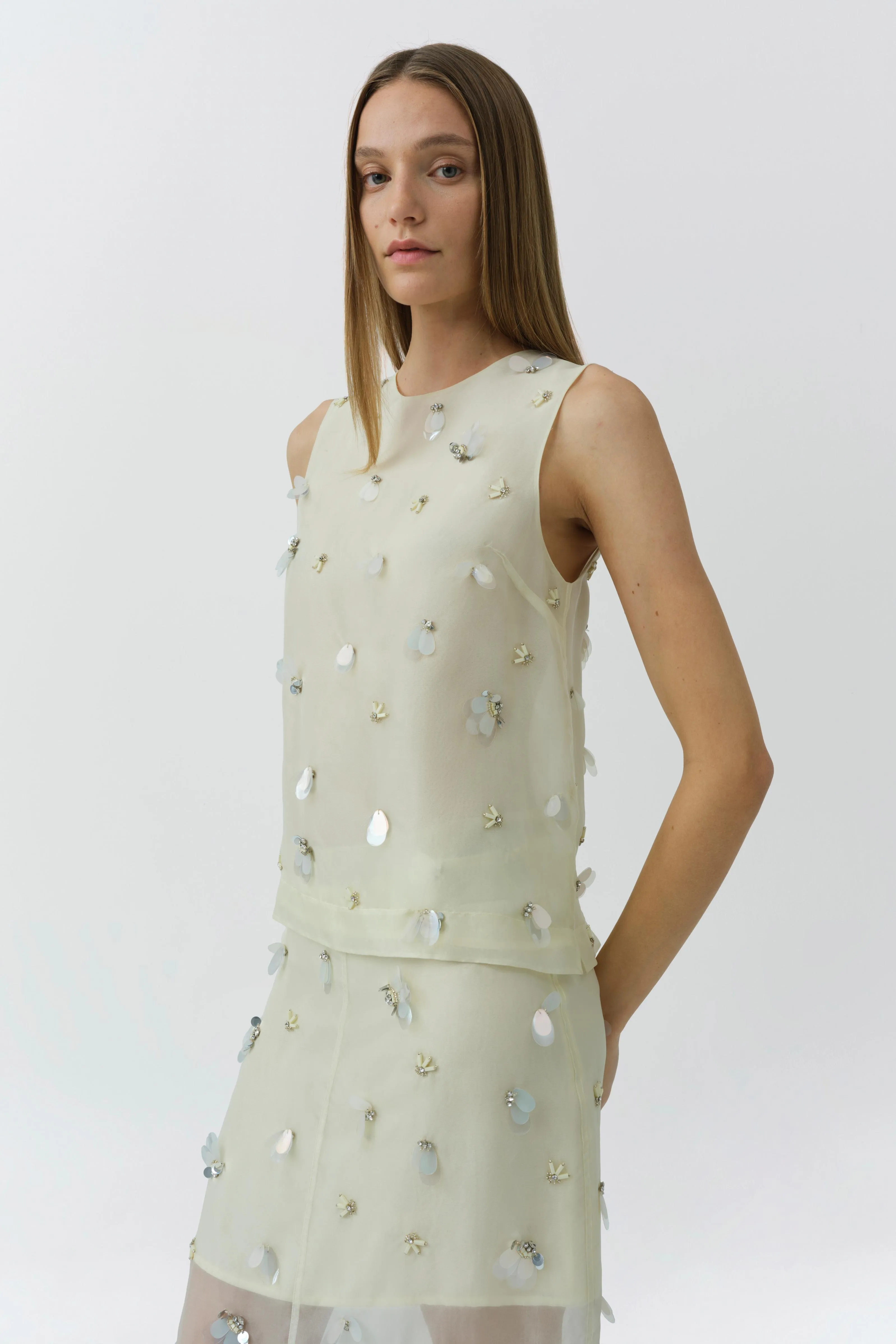 Celia Embellished Organza Top sold by Simkhai product image thumbnail 3