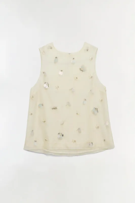 Celia Embellished Organza Top made by Simkhai