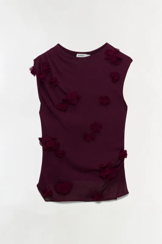 Tessa Floral Applique Top made by Simkhai