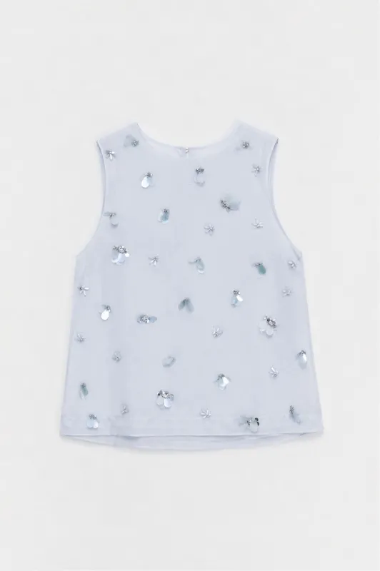 Celia Embellished Organza Top made by Simkhai