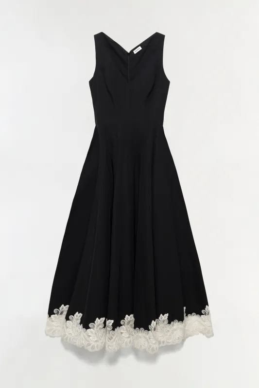 Mira Cotton Faille Lace Midi Dress made by Simkhai