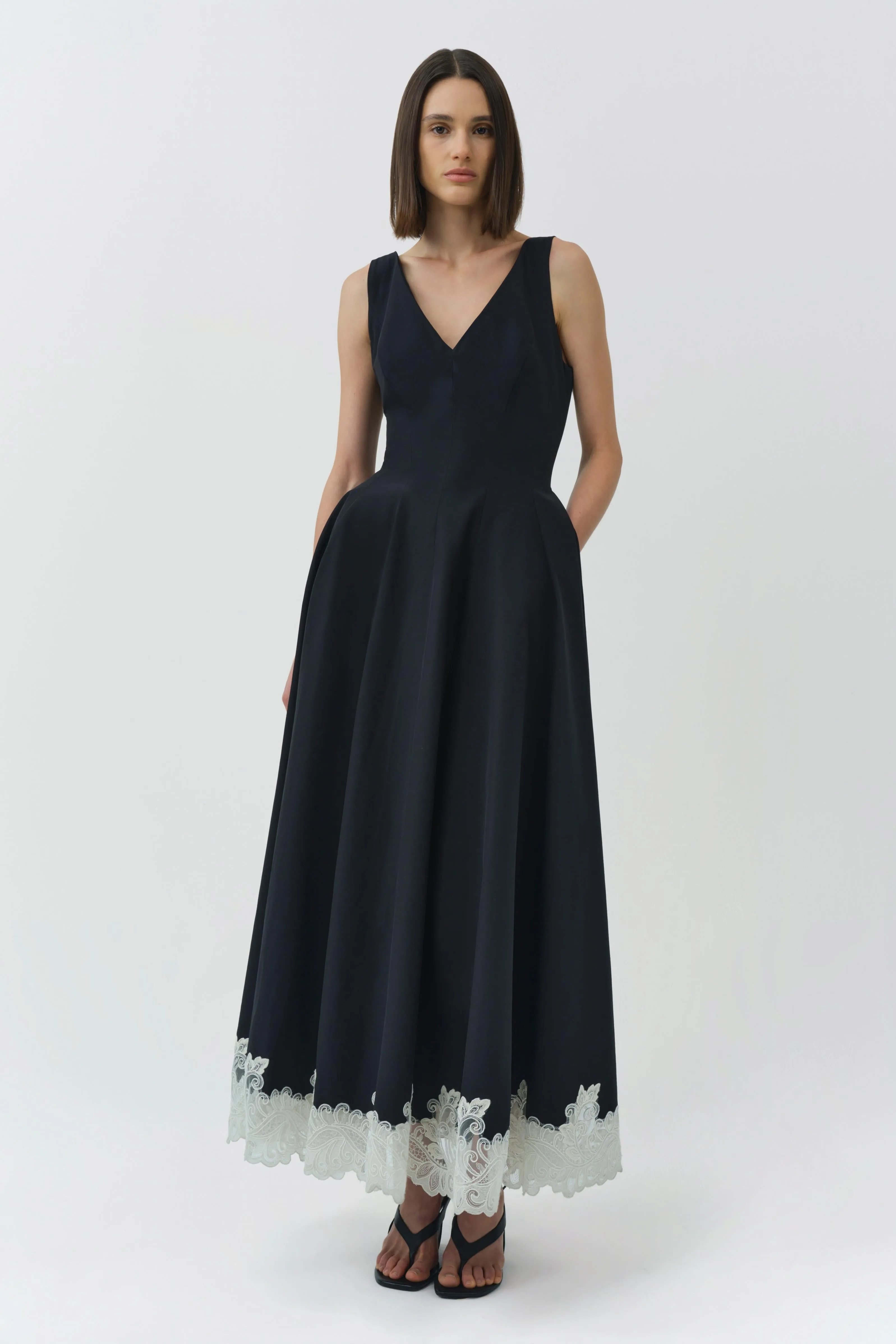 Mira Cotton Faille Lace Midi Dress sold by Simkhai product image thumbnail 2
