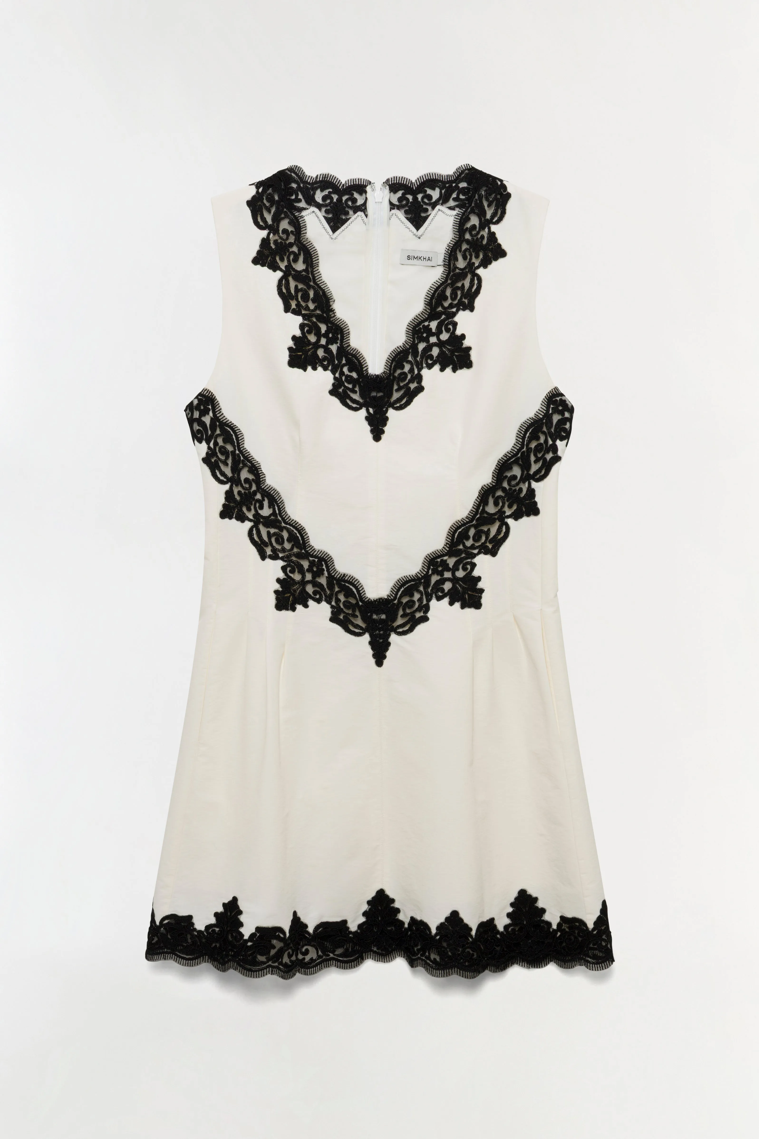 Minna Cotton Faille Lace Mini Dress sold by Simkhai