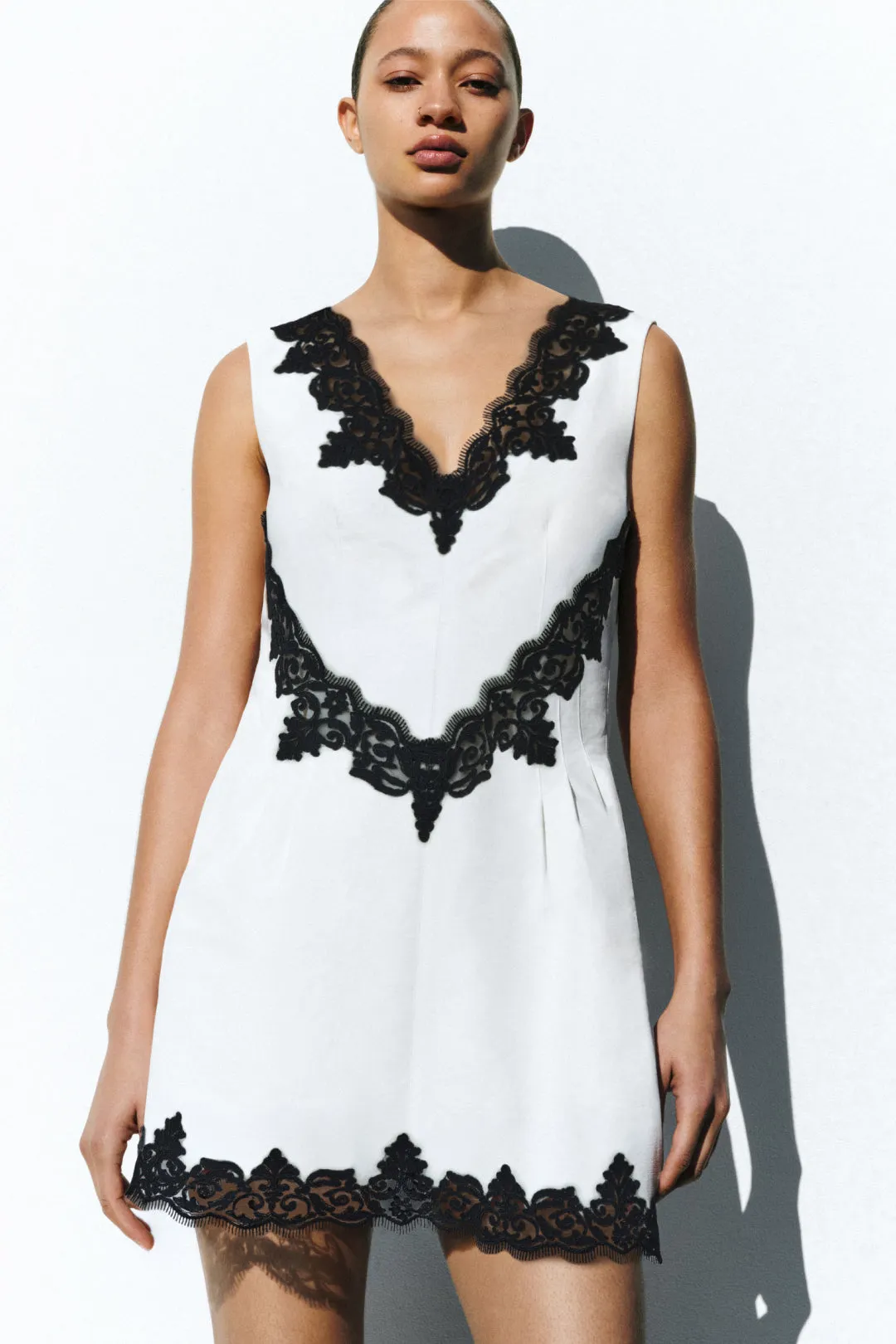 Minna Cotton Faille Lace Mini Dress sold by Simkhai product image thumbnail 2