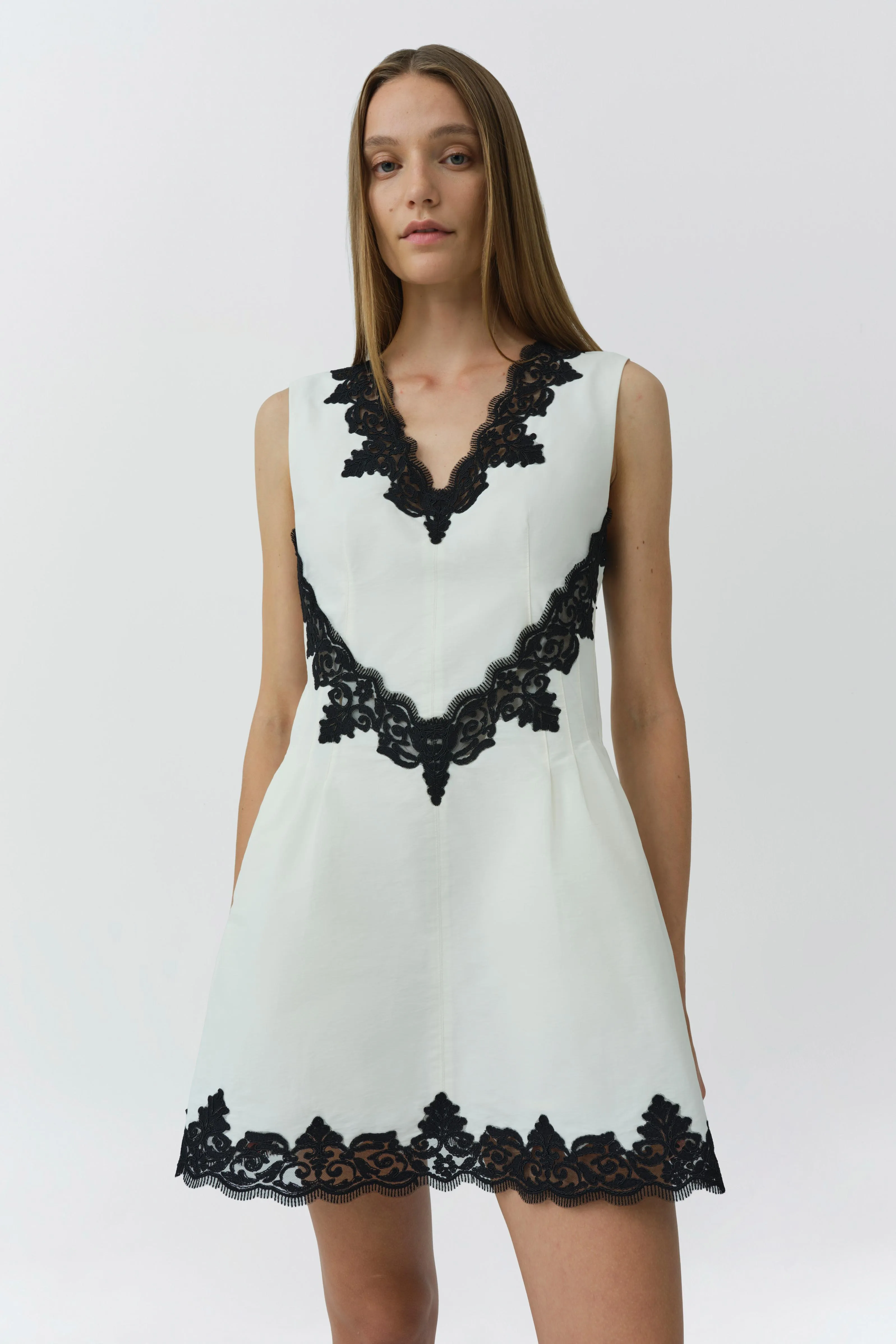 Minna Cotton Faille Lace Mini Dress sold by Simkhai product image thumbnail 4