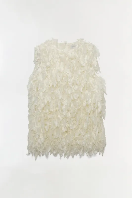 Fei Feathery Satin Top made by Simkhai