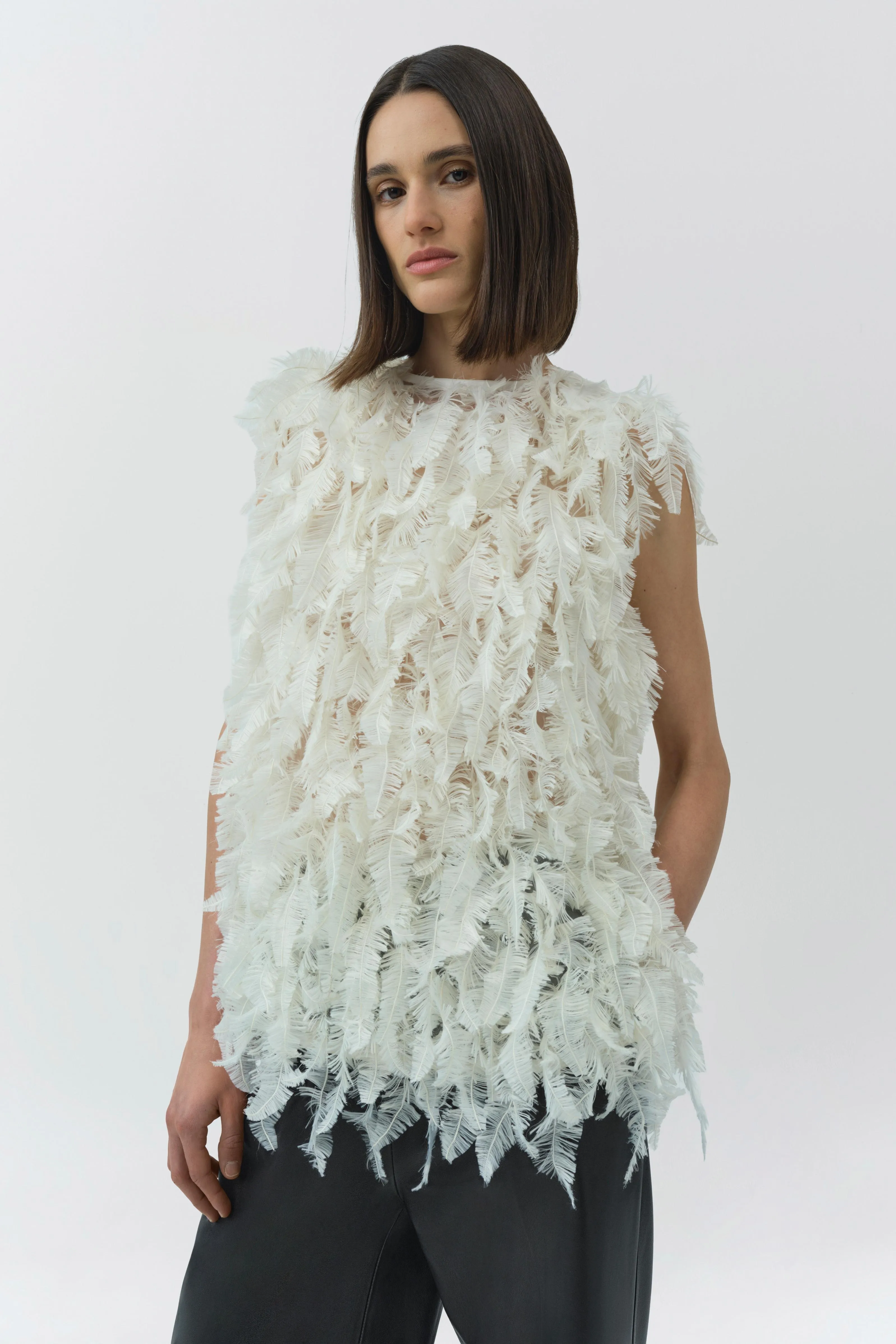 Fei Feathery Satin Top sold by Simkhai product image thumbnail 3