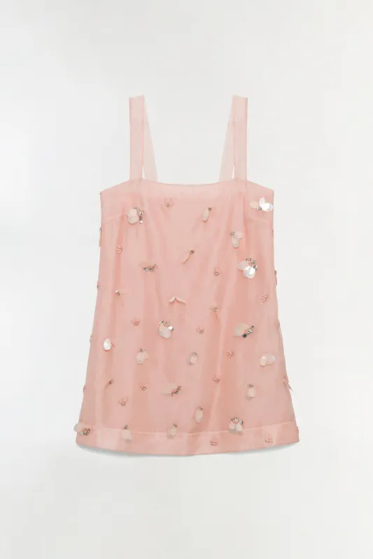 Sumi Embellished Organza Mini Dress made by Simkhai
