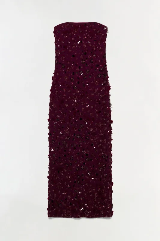 Serafina Strapless Embellished Gown made by Simkhai