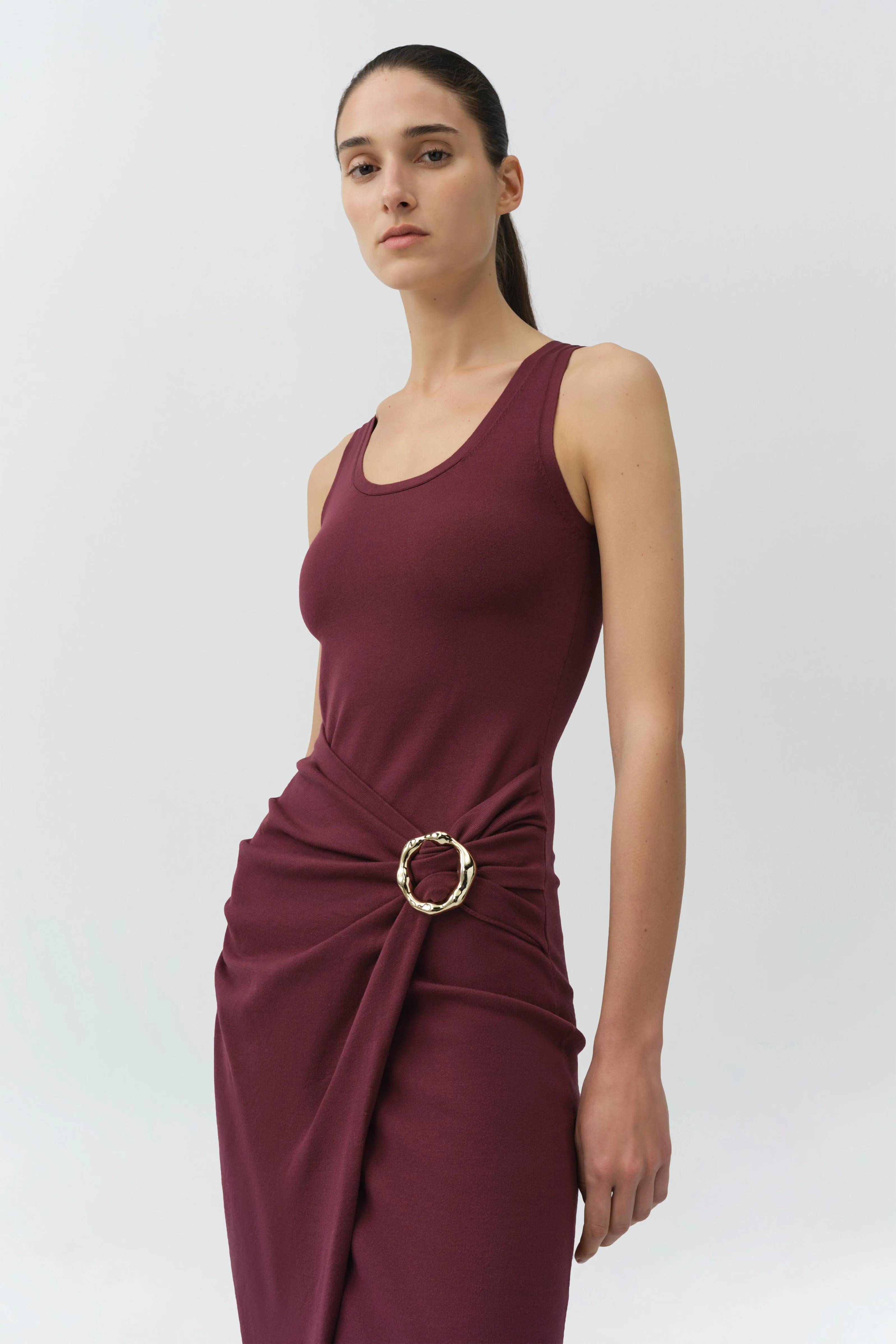 Genne Draped Knit Midi Dress sold by Simkhai product image thumbnail 3