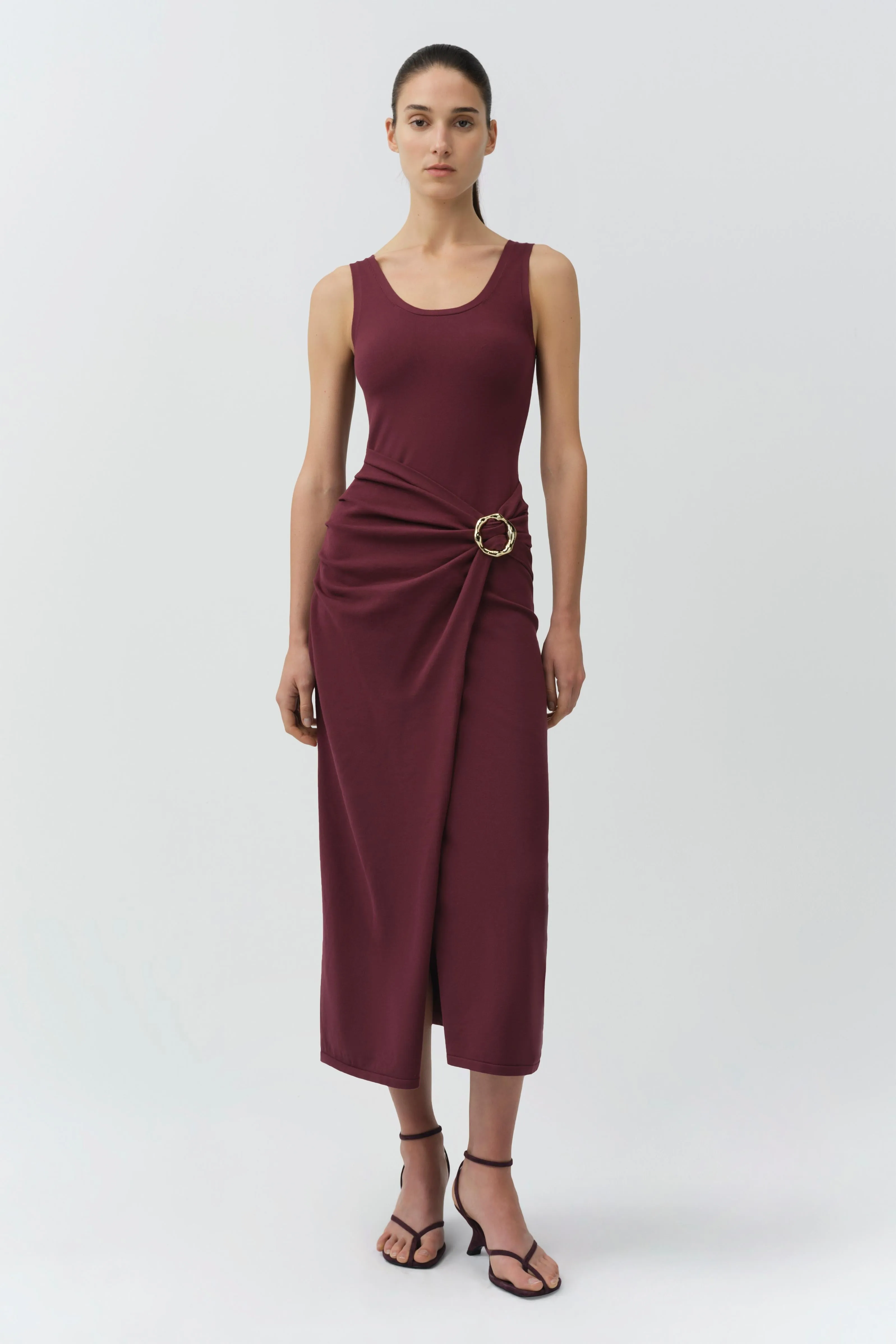 Genne Draped Knit Midi Dress sold by Simkhai product image thumbnail 2
