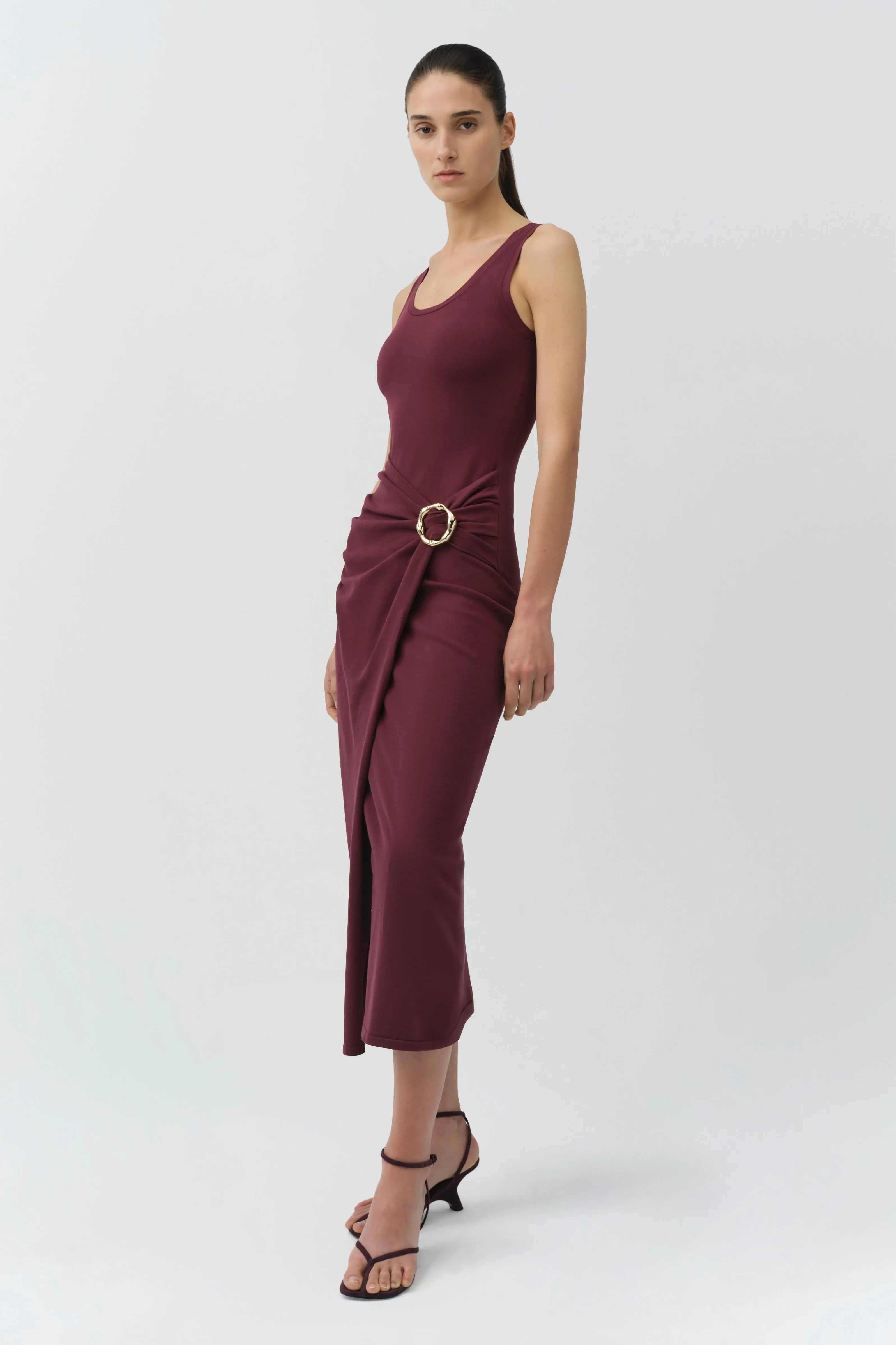 Genne Draped Knit Midi Dress sold by Simkhai product image thumbnail 4