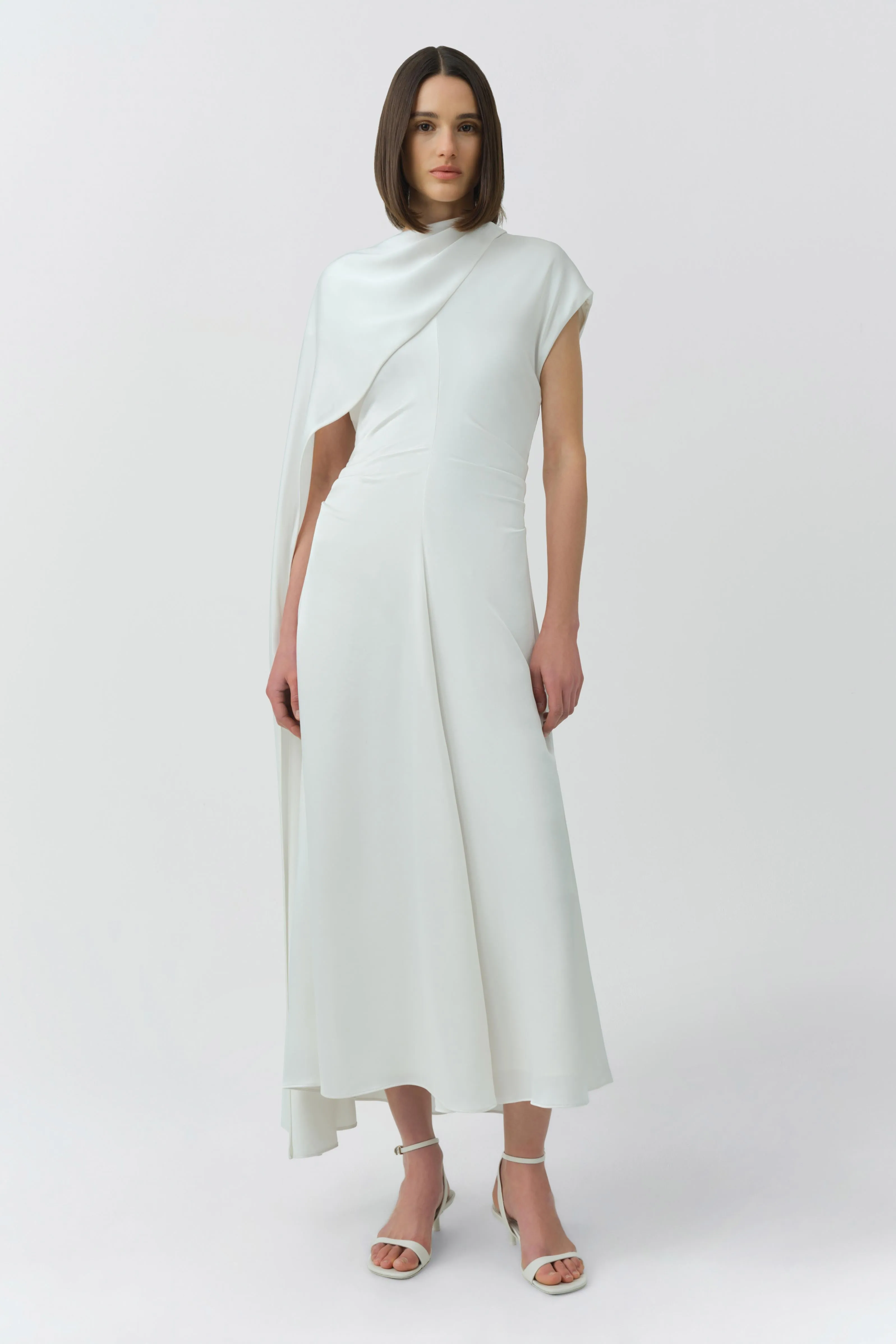 Jacka Satin Cape Midi Dress sold by Simkhai product image thumbnail 2