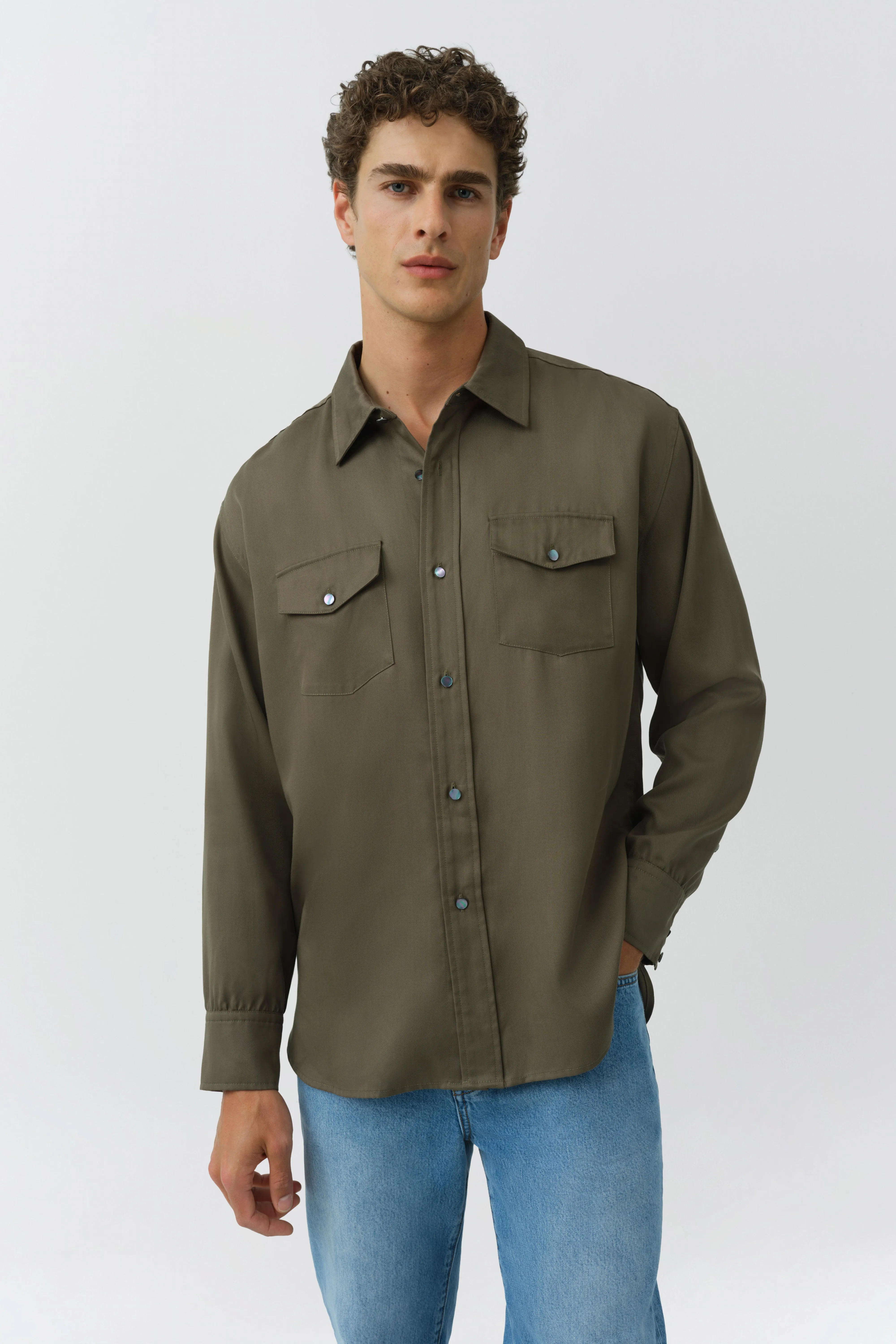 Carter Refined Workwear Shirt sold by Simkhai product image thumbnail 3
