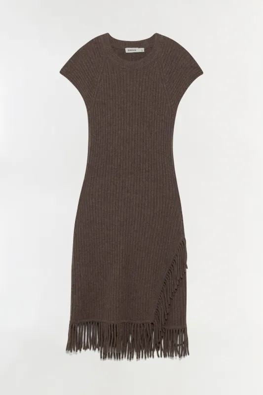 Margot Knit Fringe Mini Dress made by Simkhai