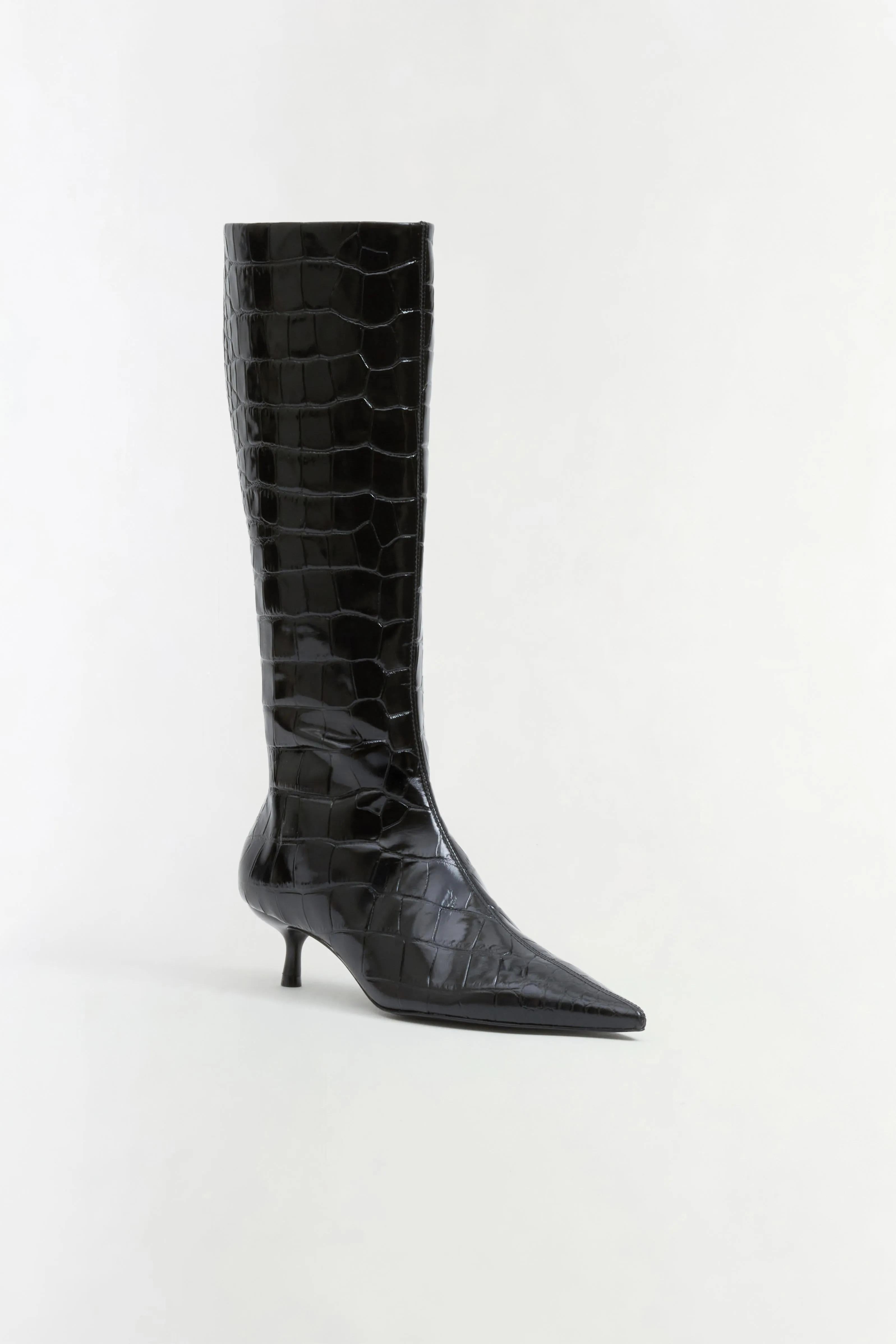 Janine Croc-Embossed Leather Knee High Boot sold by Simkhai product image thumbnail 2