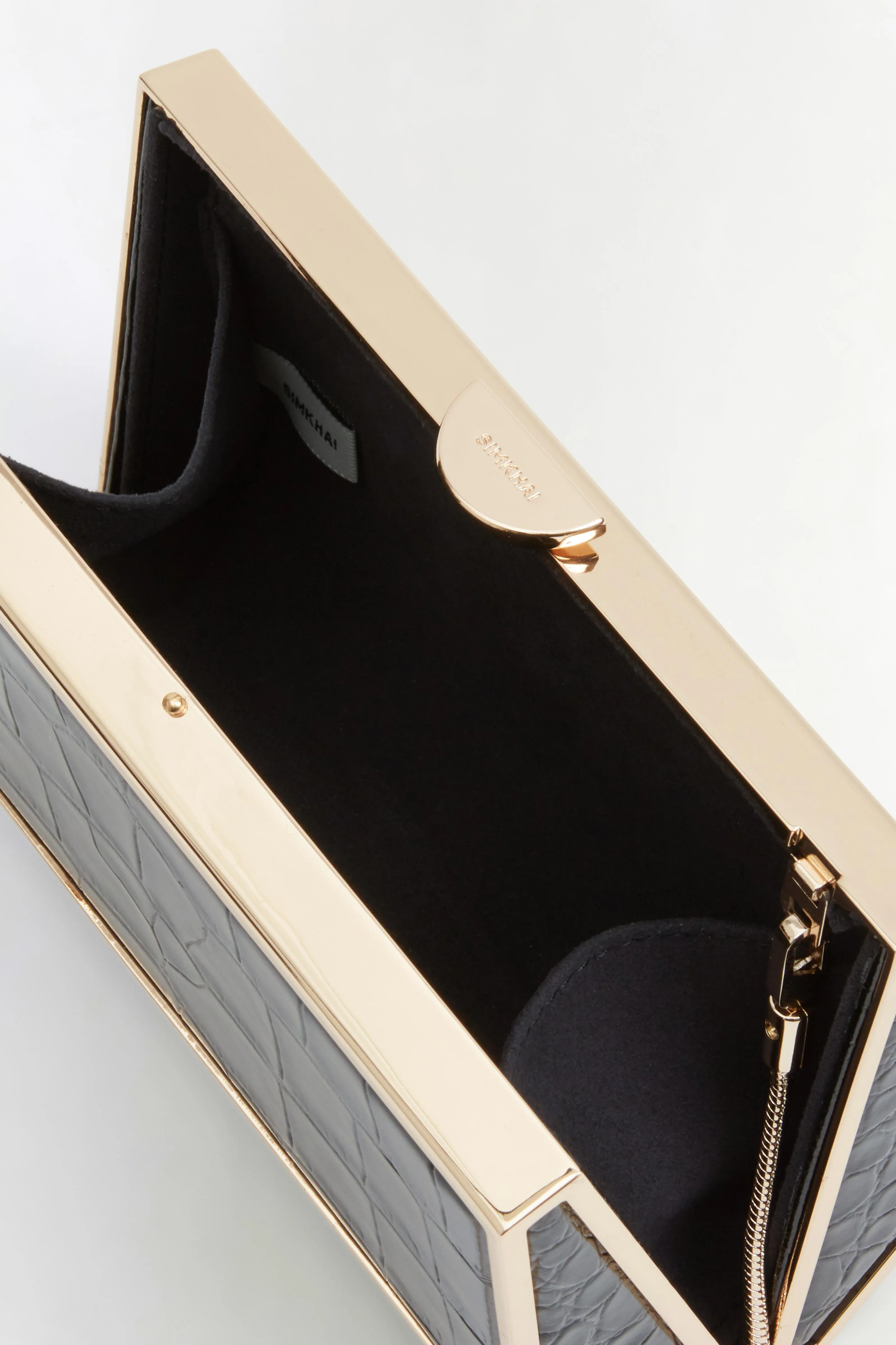 Maddox Croc-Embossed Leather Clutch sold by Simkhai product image thumbnail 4