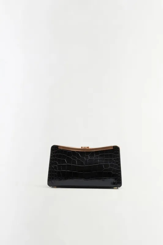 Solange Croc-Embossed Leather Clutch made by Simkhai