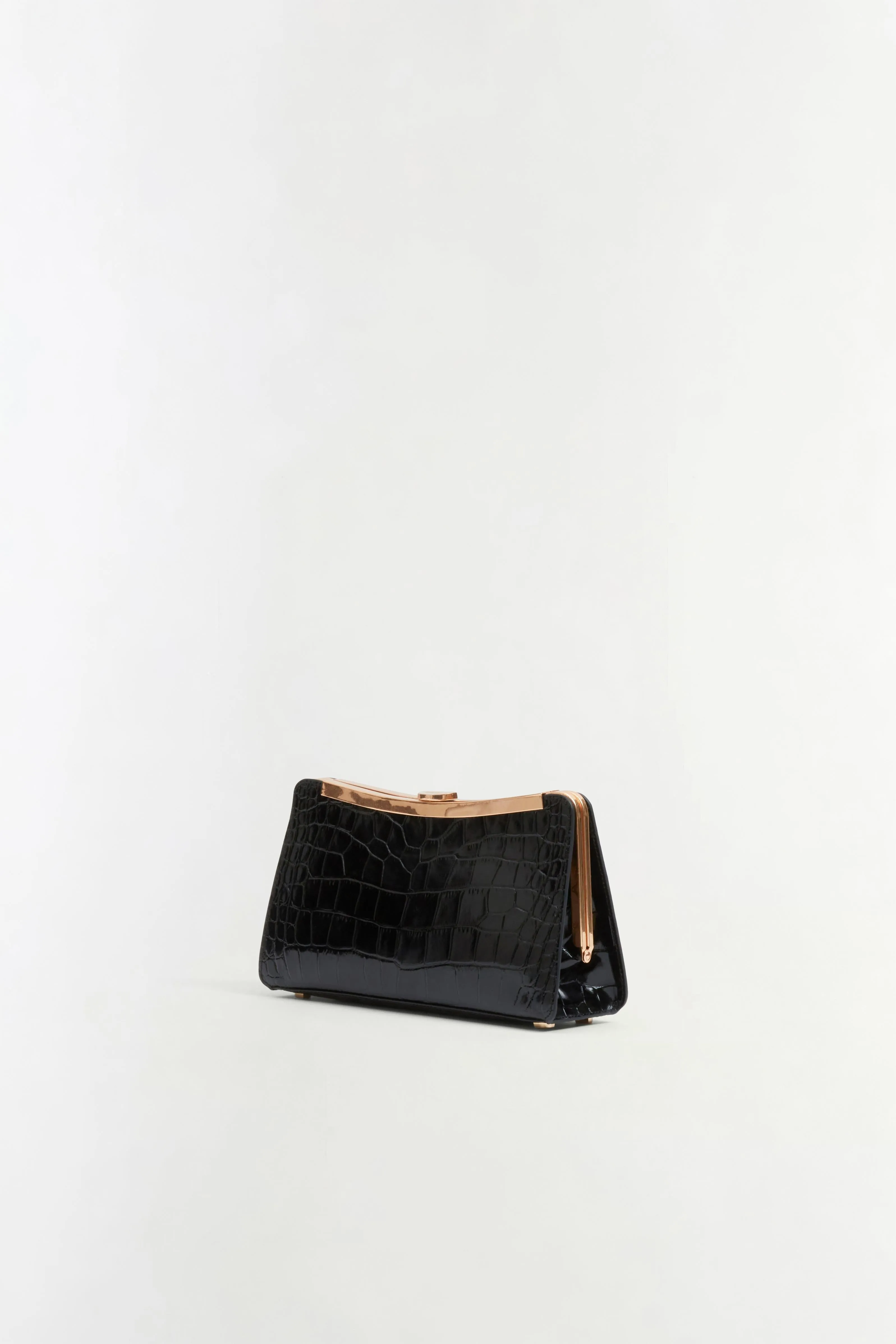 Solange Croc-Embossed Leather Clutch sold by Simkhai product image thumbnail 2