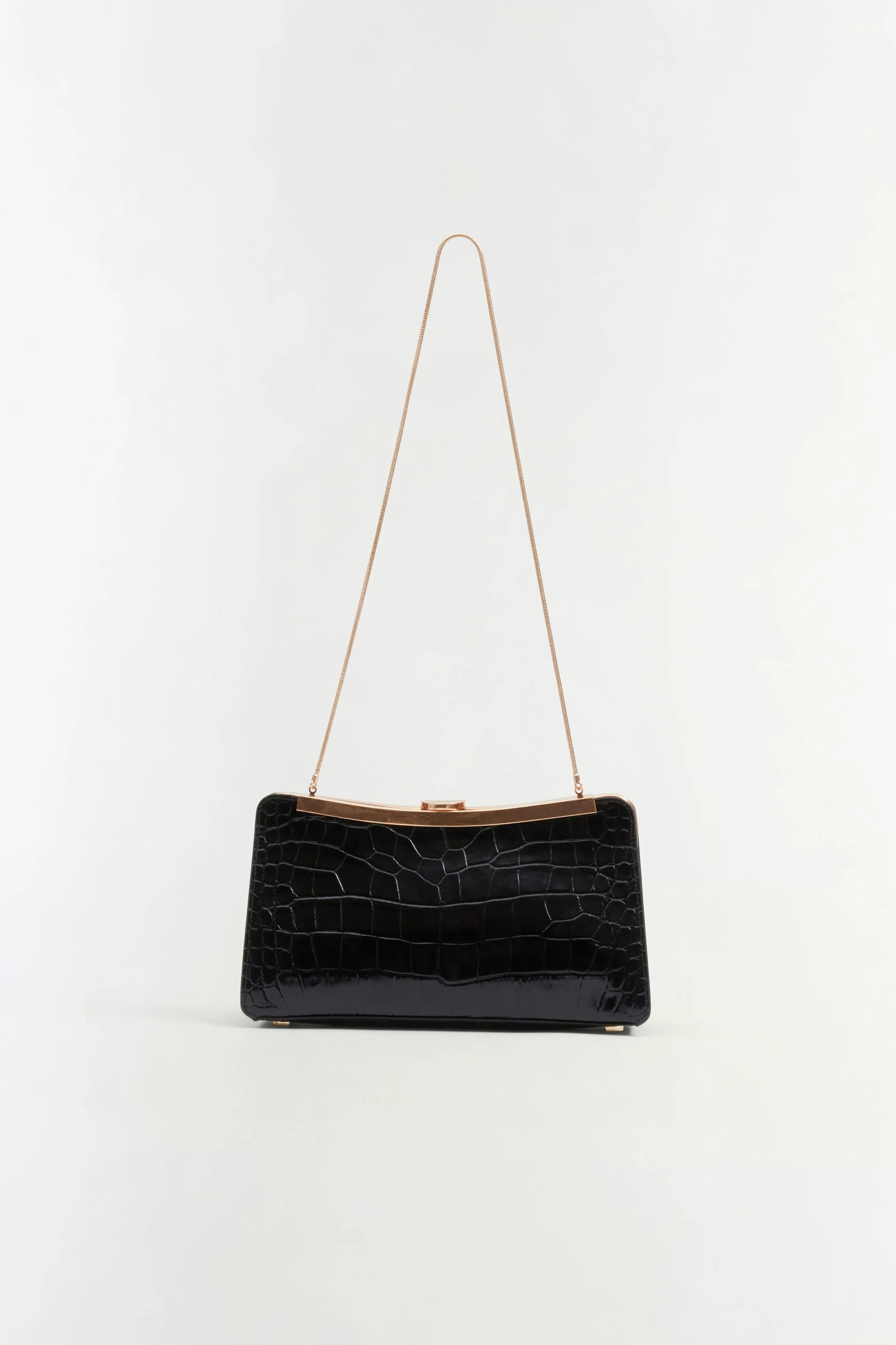 Solange Croc-Embossed Leather Clutch sold by Simkhai product image thumbnail 5