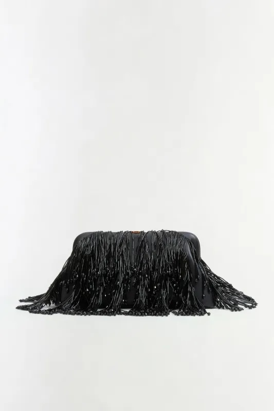 Pia Beaded Fringe Clutch made by Simkhai