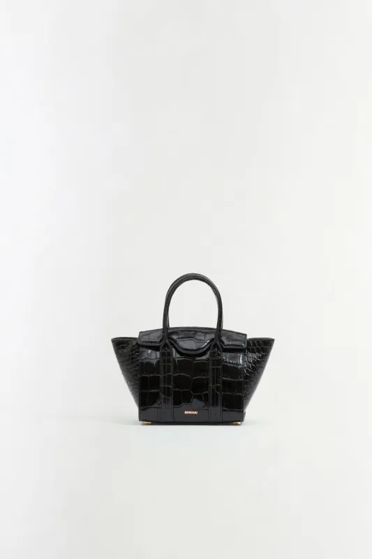 Nicola Croc-Embossed Leather Mini Tote made by Simkhai