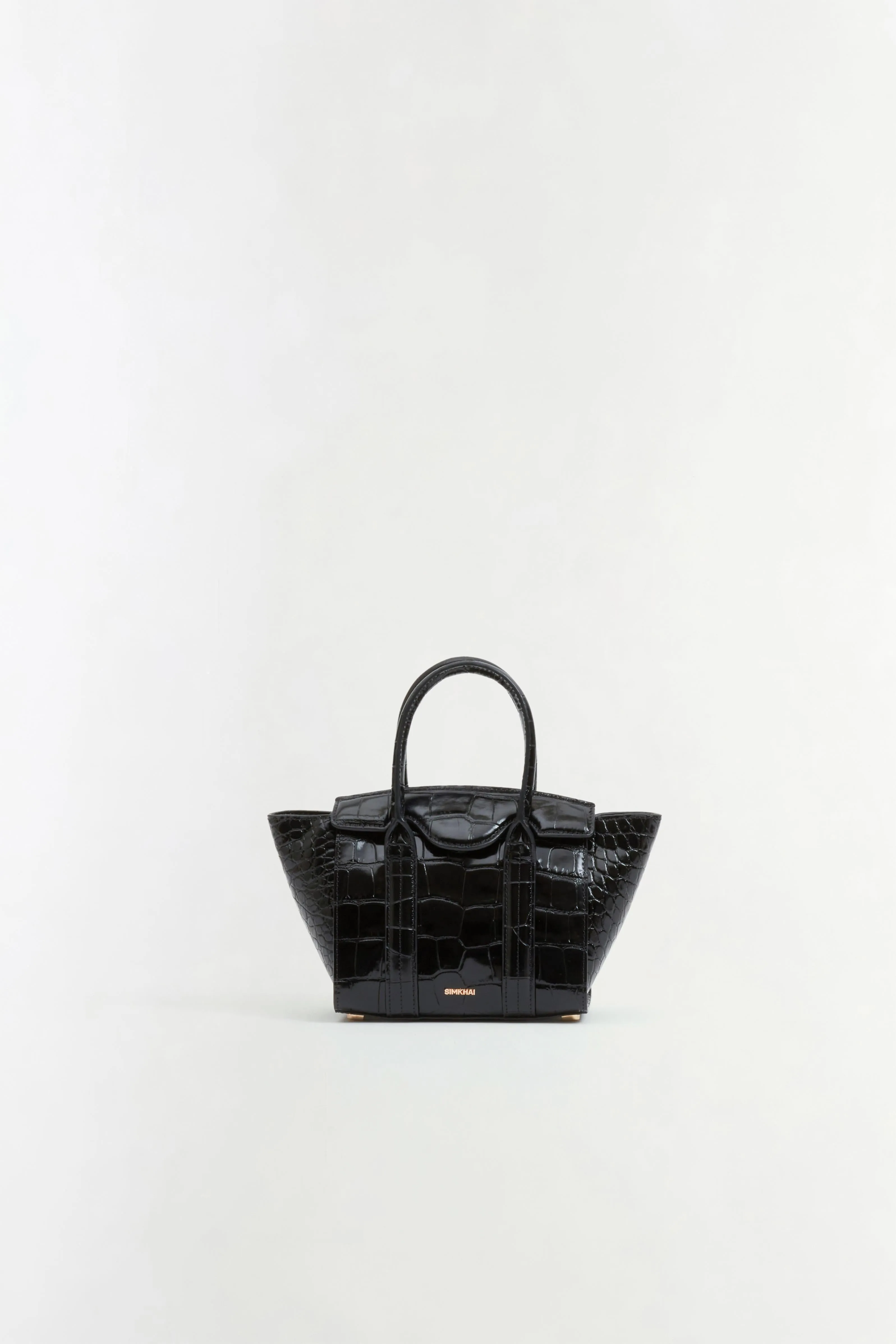 Nicola Croc-Embossed Leather Mini Tote sold by Simkhai