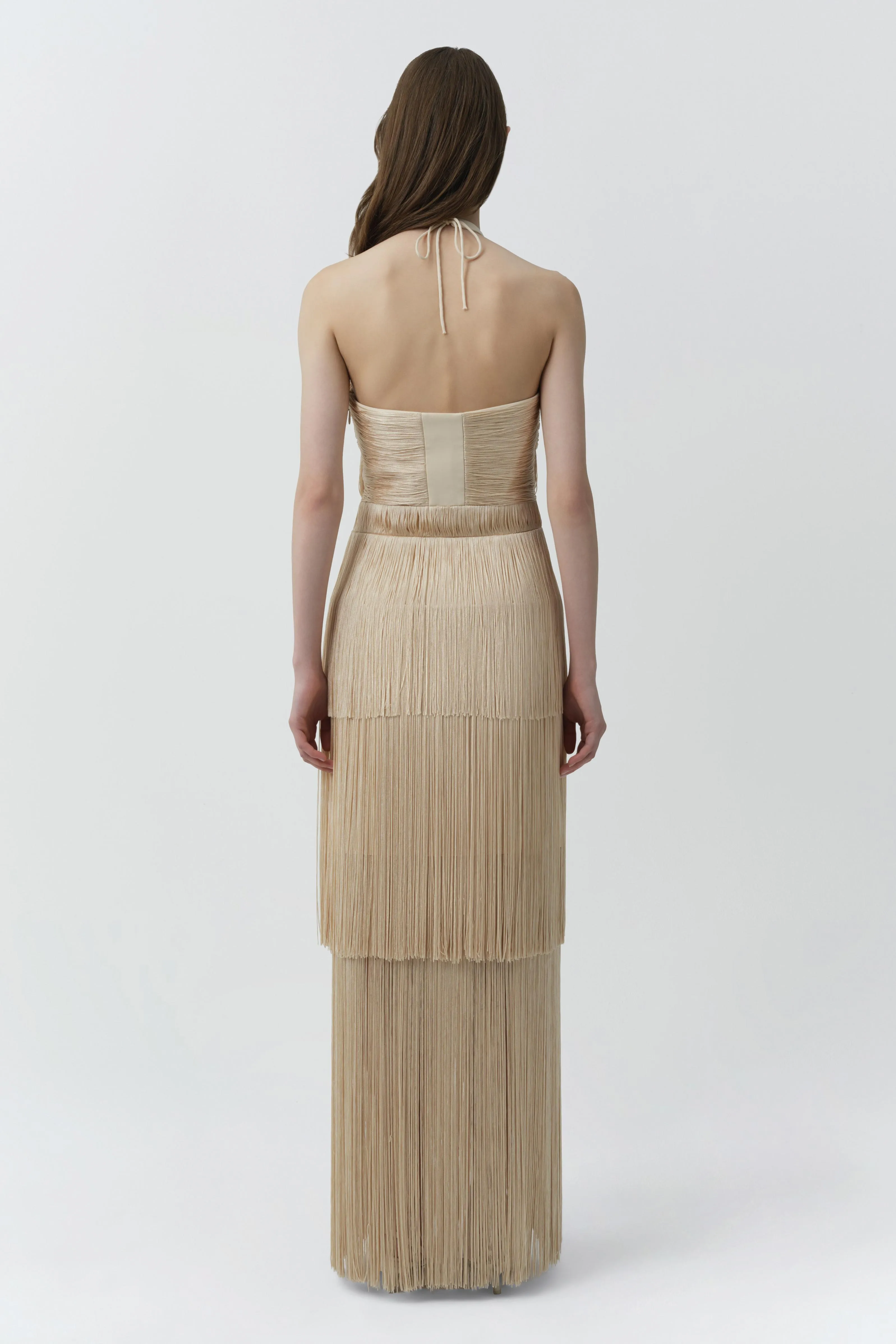 Baldwin Draped Fringe Gown sold by Simkhai product image thumbnail 5
