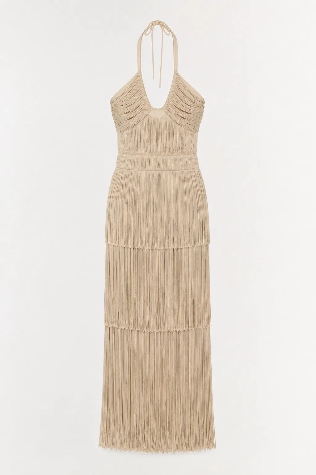 Baldwin Draped Fringe Gown sold by Simkhai