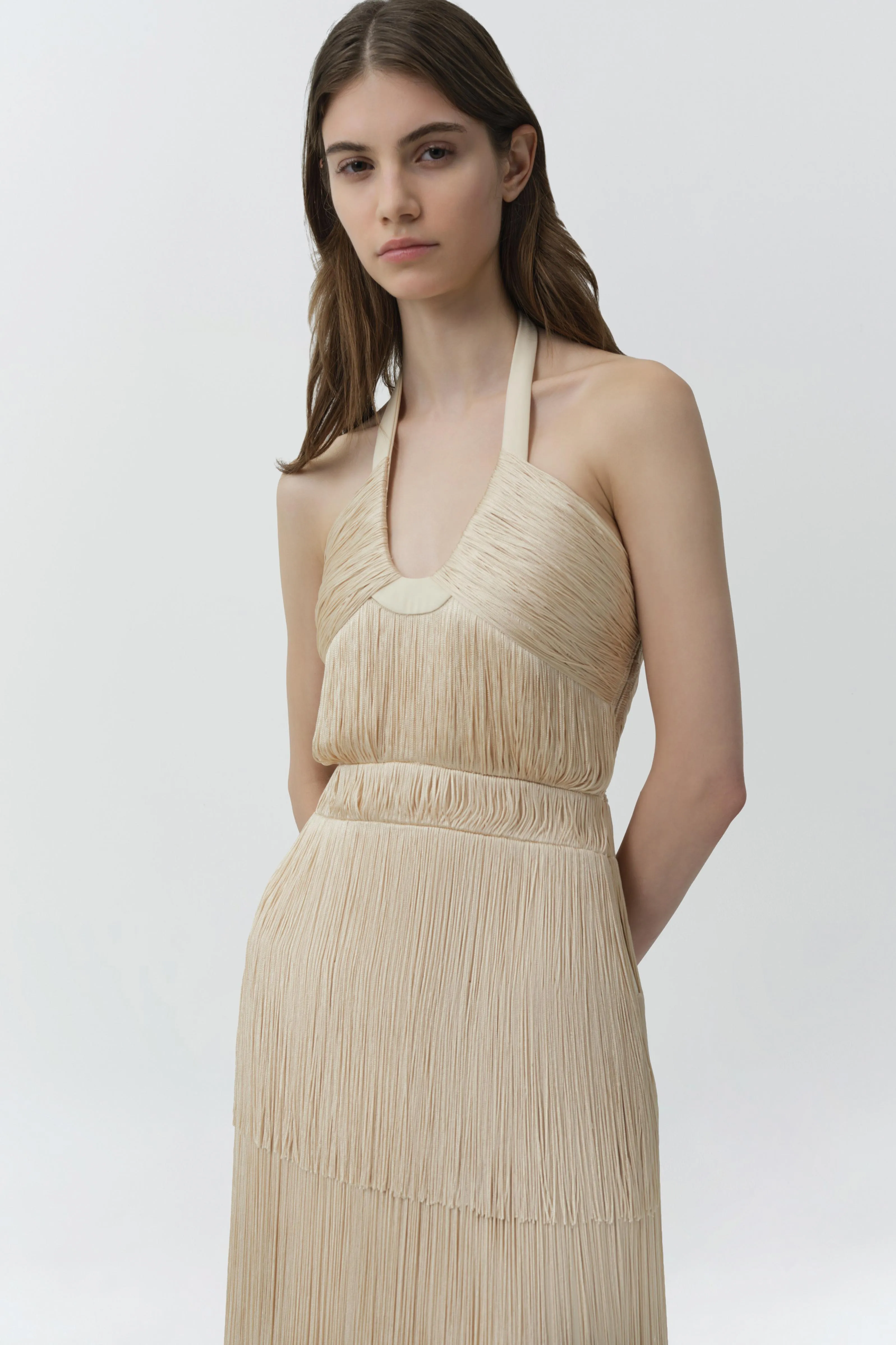 Baldwin Draped Fringe Gown sold by Simkhai product image thumbnail 3