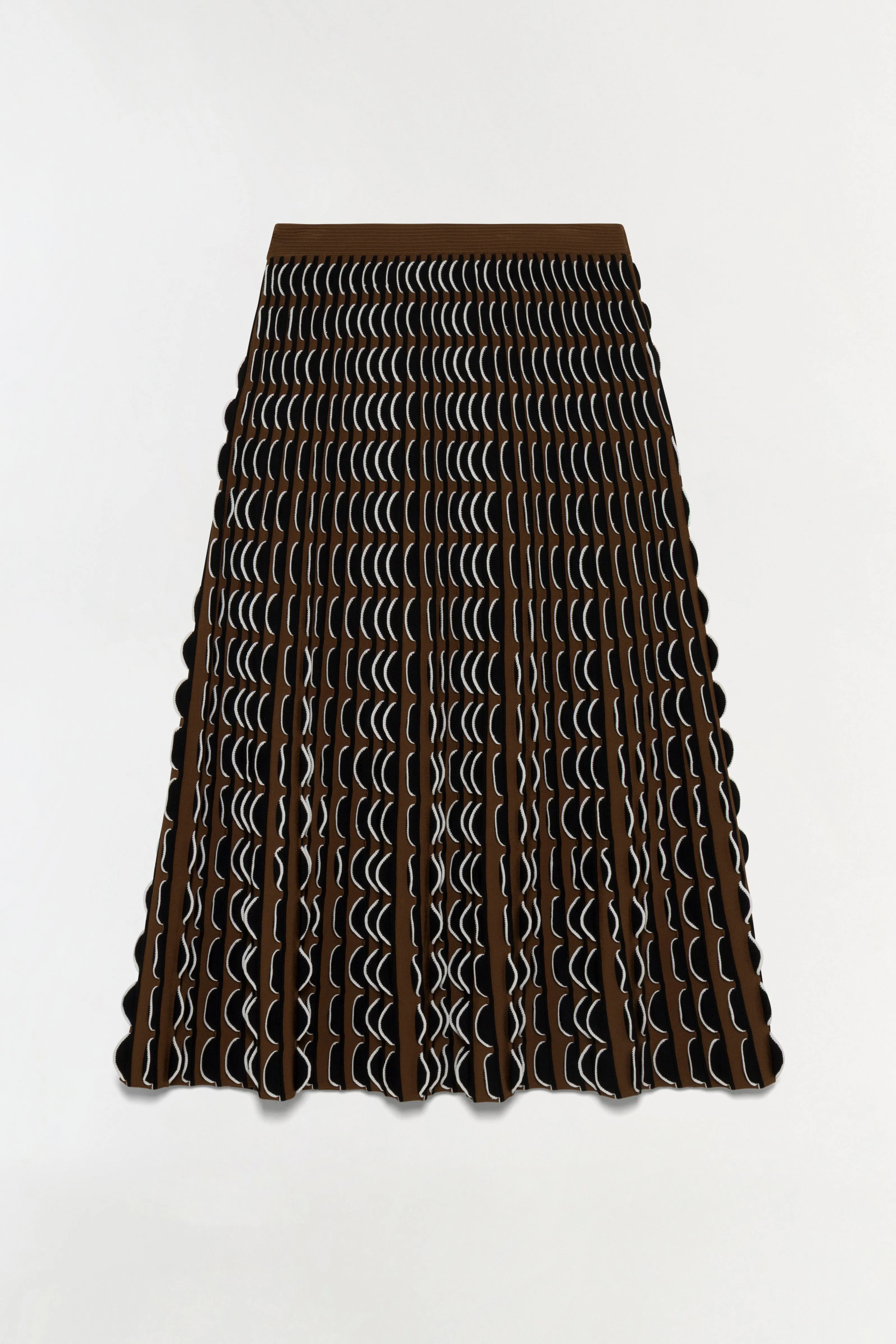 Ike Scalloped Compact Knit Midi Skirt sold by Simkhai