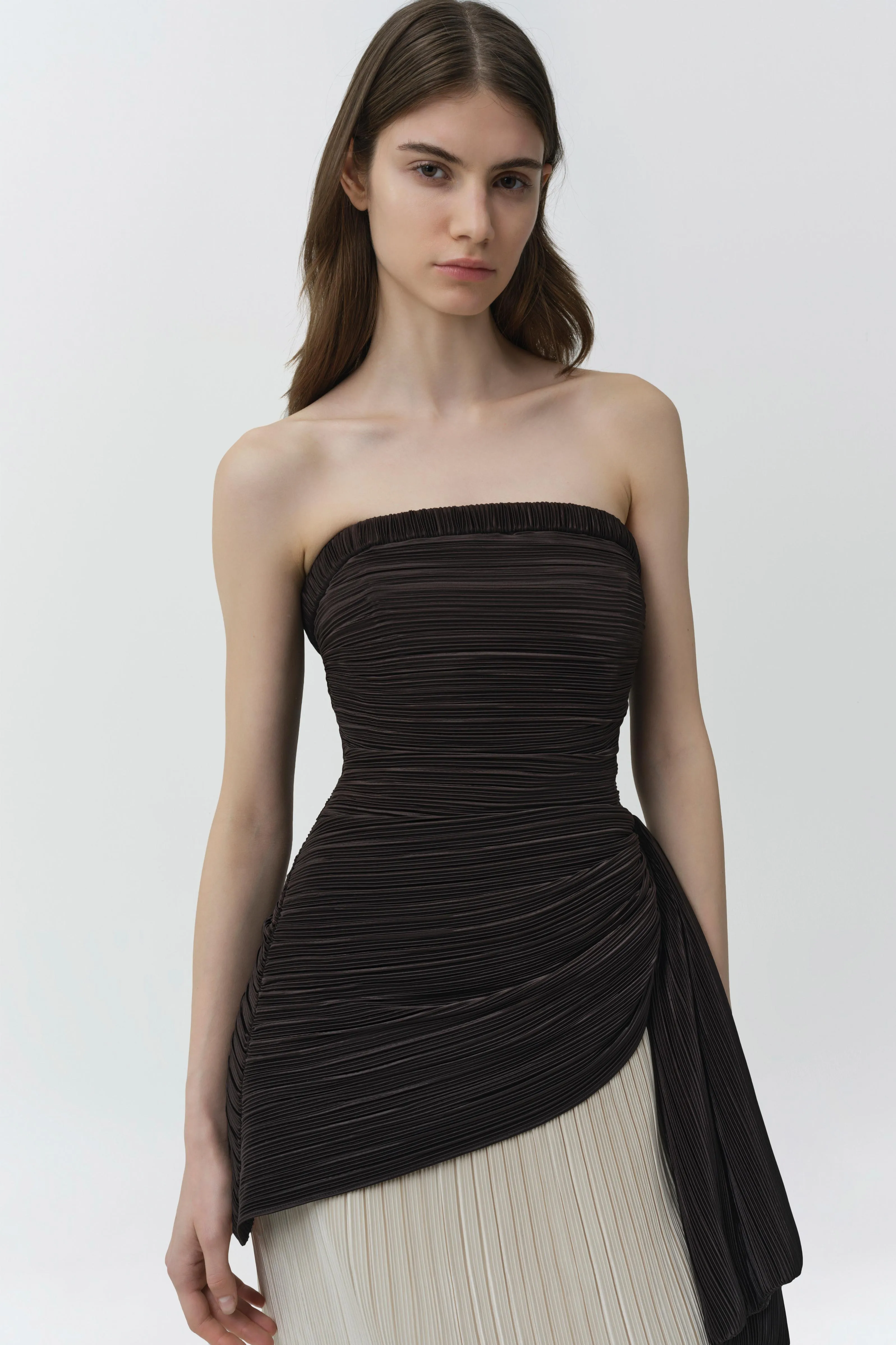 Laia Plisse Bustier Gown sold by Simkhai product image thumbnail 3