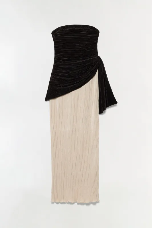Laia Plisse Bustier Gown made by Simkhai
