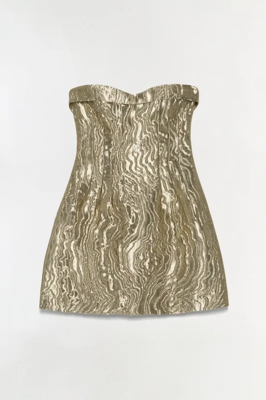 Darcie Metallic Jacquard Mini Dress made by Simkhai
