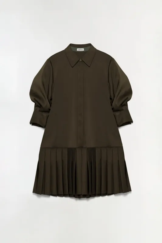 Regina Pleated Mini Shirt Dress made by Simkhai